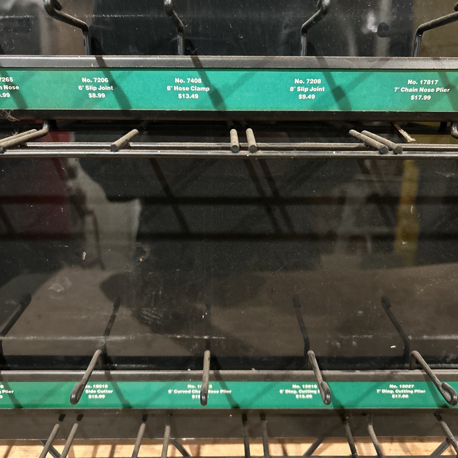 Vintage 1985 S-K Tools Hardware Store Plier Wrench Display 24” X 37” X 3”