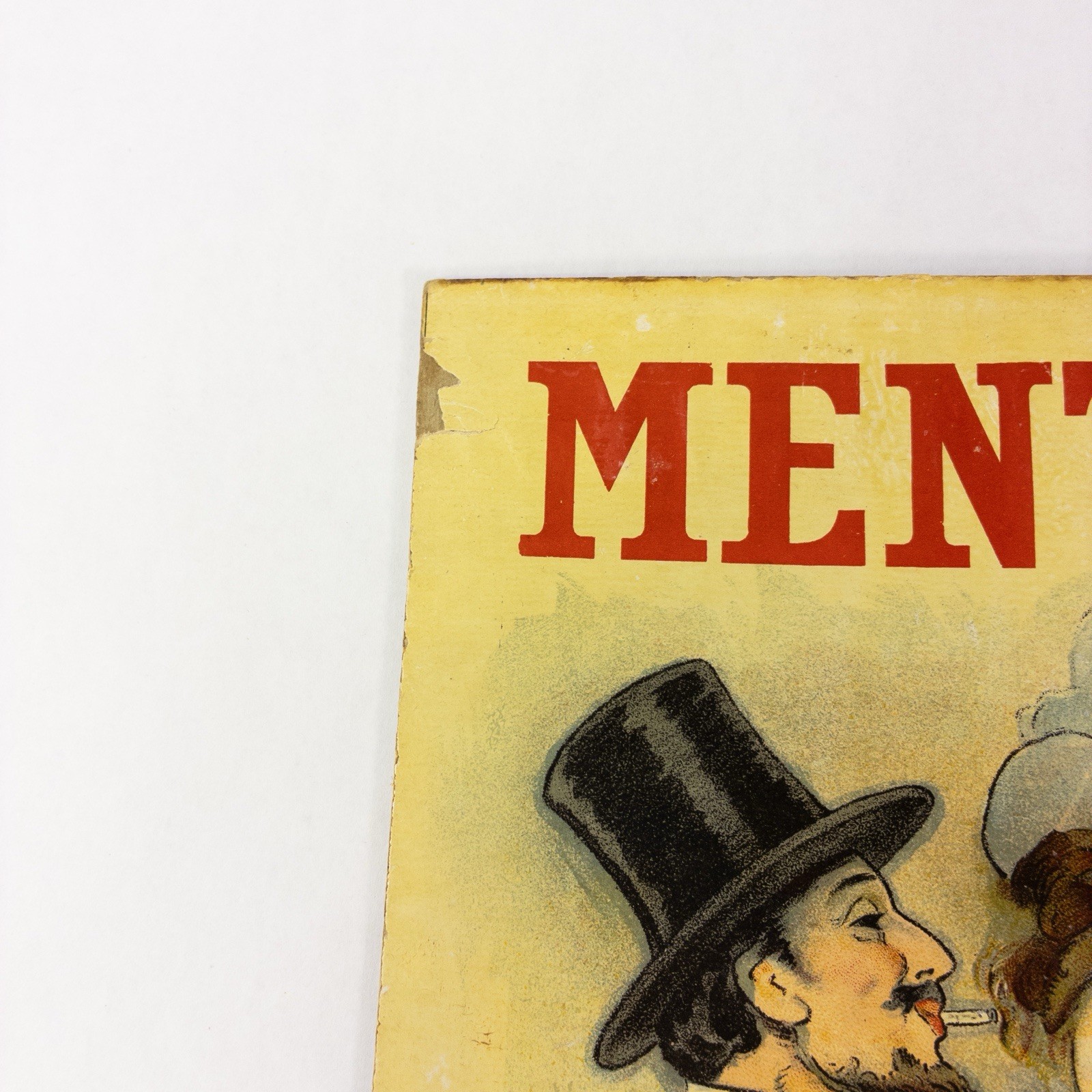 Vintage 1900-05 ‘Menthilles’ French Mints Advertising Cardboard Sign Store Deco