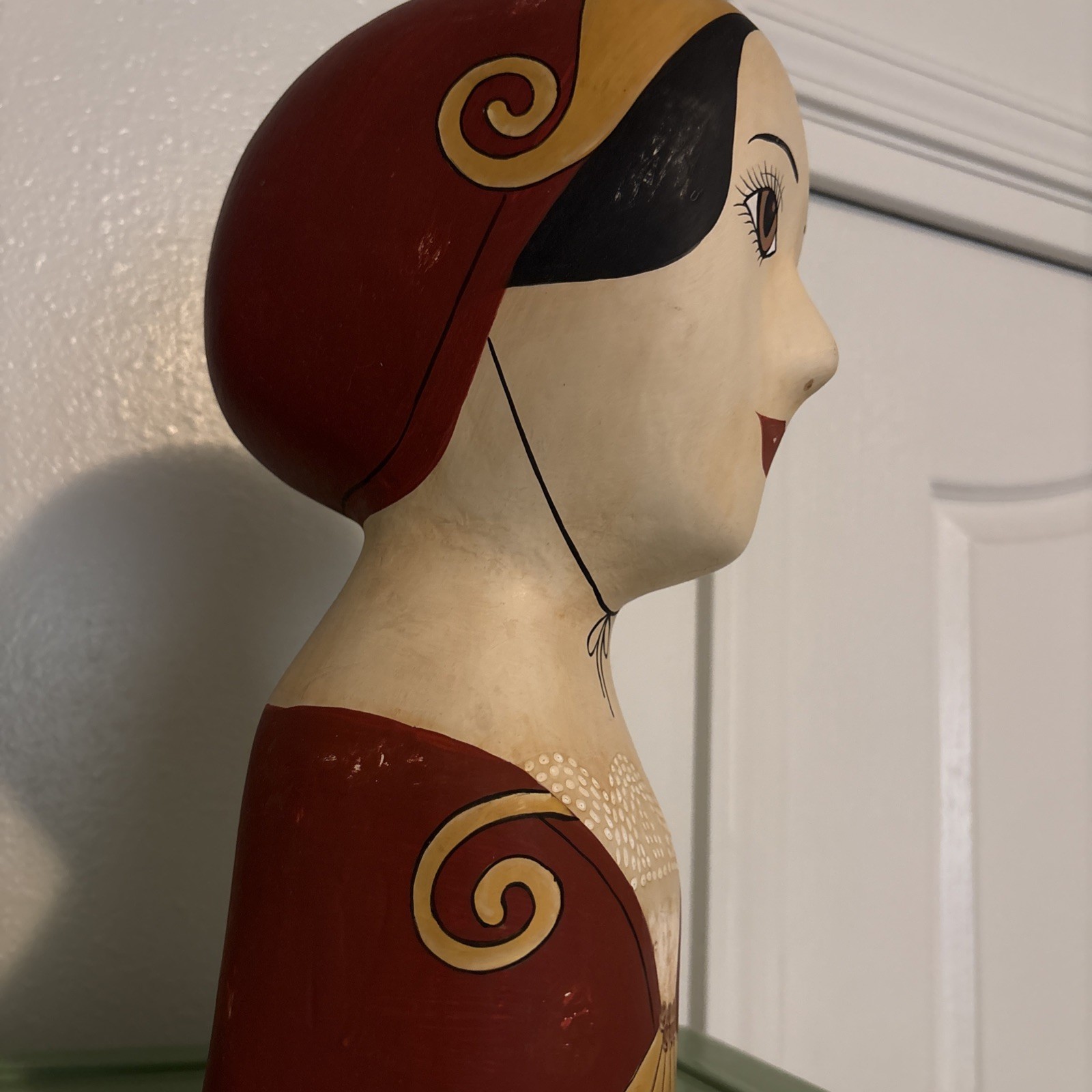 Vintage Millinery Plaster Head Rosa Hat/wig Display