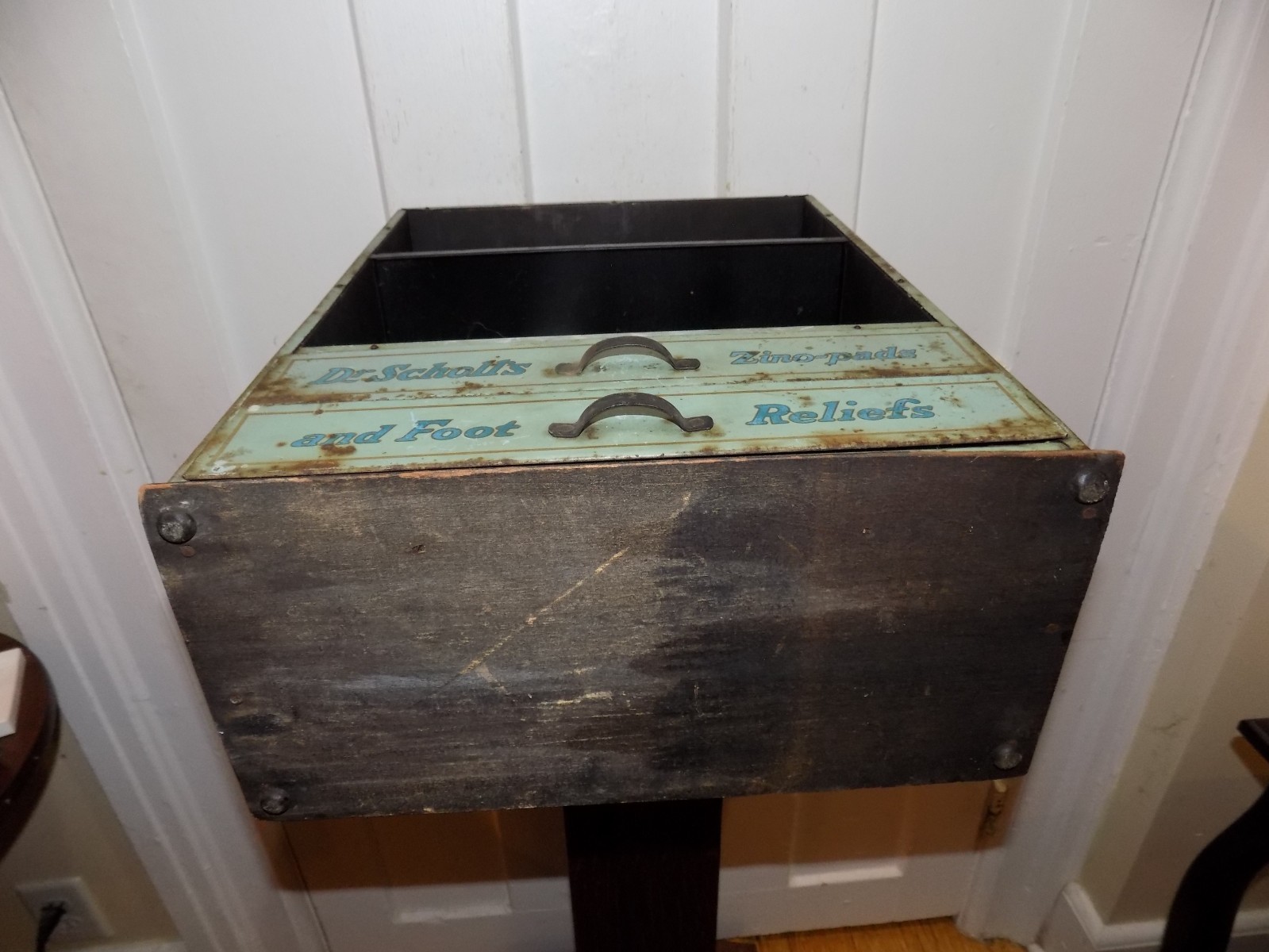 Vintage Dr. Scholl’s Foot Comfort Remedies Counter Store Display Cabinet
