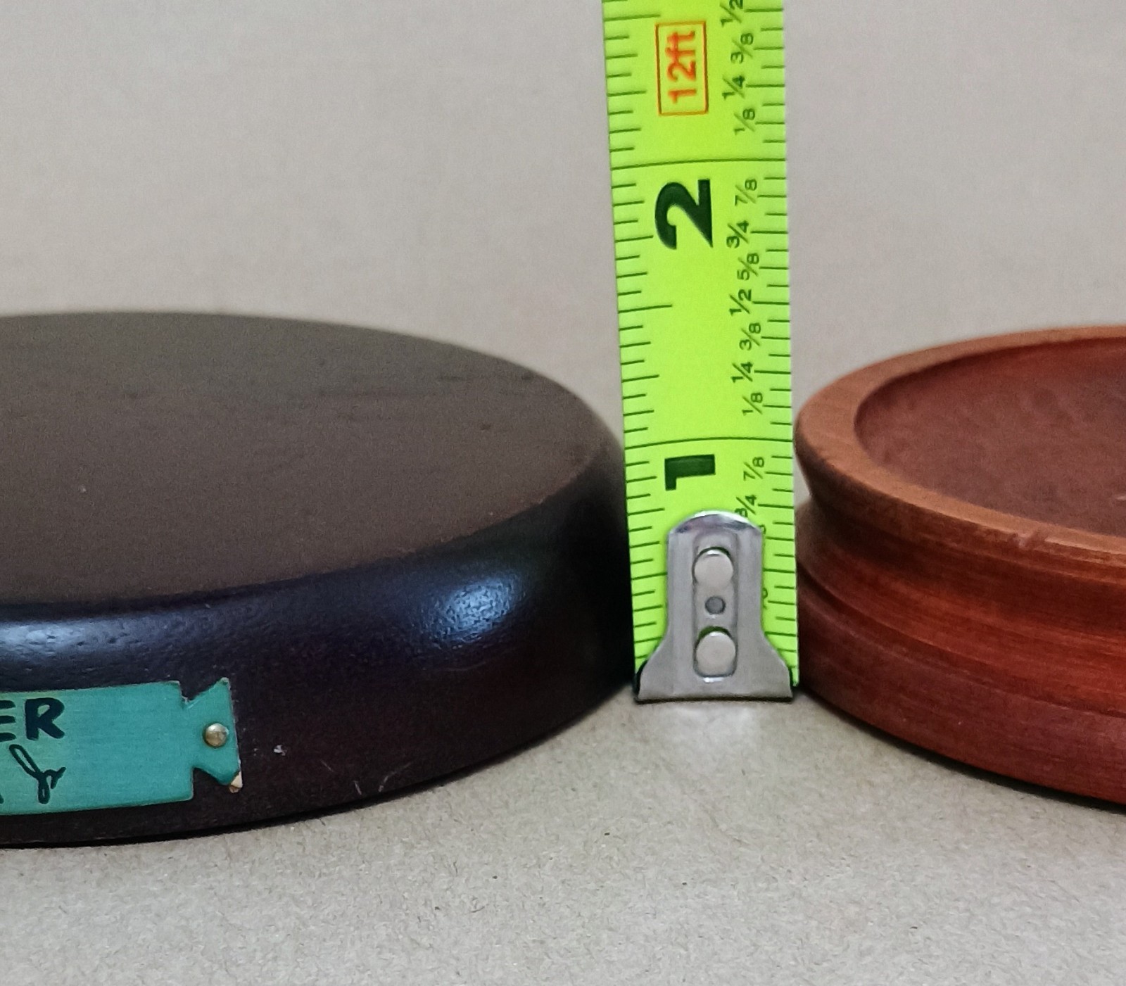 2 Vintage Wooden Risers Display Stands One for Kelly Clown Golfer Figurine