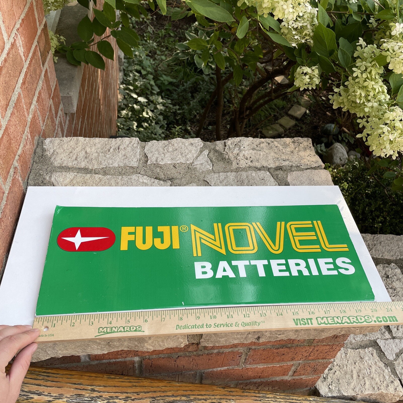 Fuji NOVEL Film Batteries Metal Sign RARE Vintage Photography Advertisement Ad