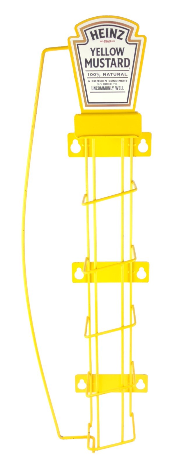 Heinz Ketchup & Mustard Store Display Metal Racks Bright Yellow & Red