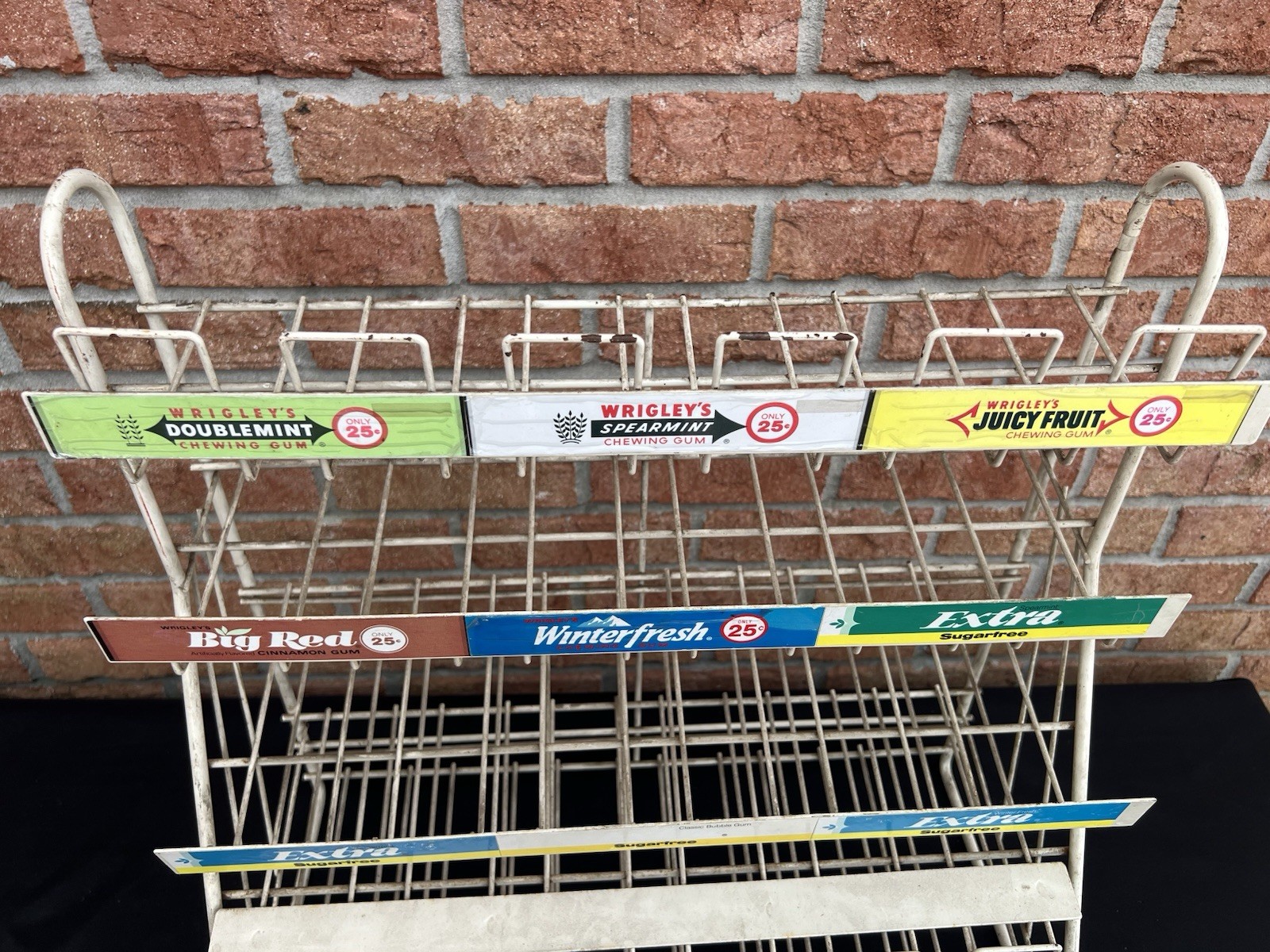 vintage WRIGLEYS GUM store counter top metal rack display Metal Chewing Big Red