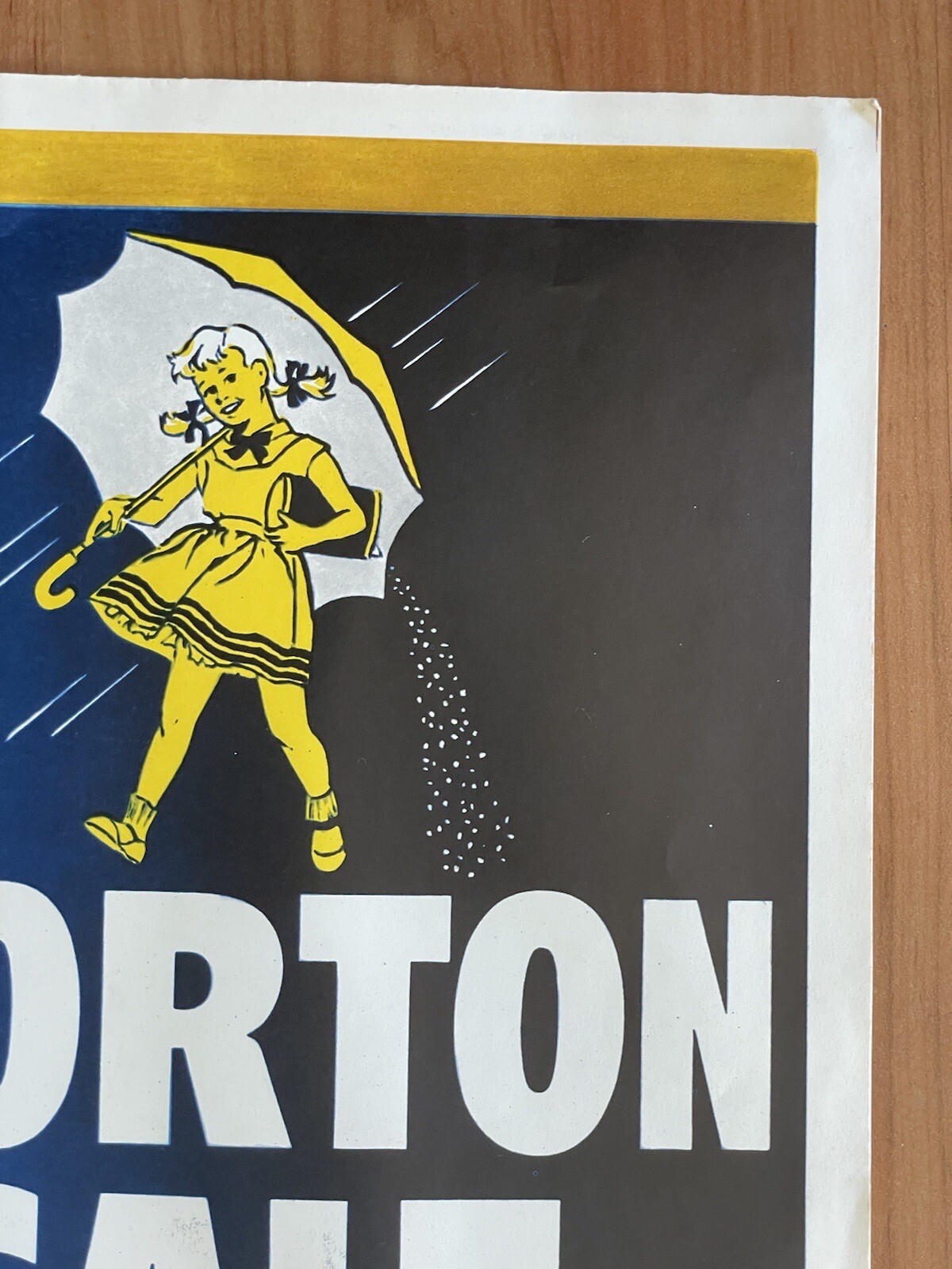 Vintage 2 Sided Morton Salt Grocery Store Display Advertising Sign Halloween