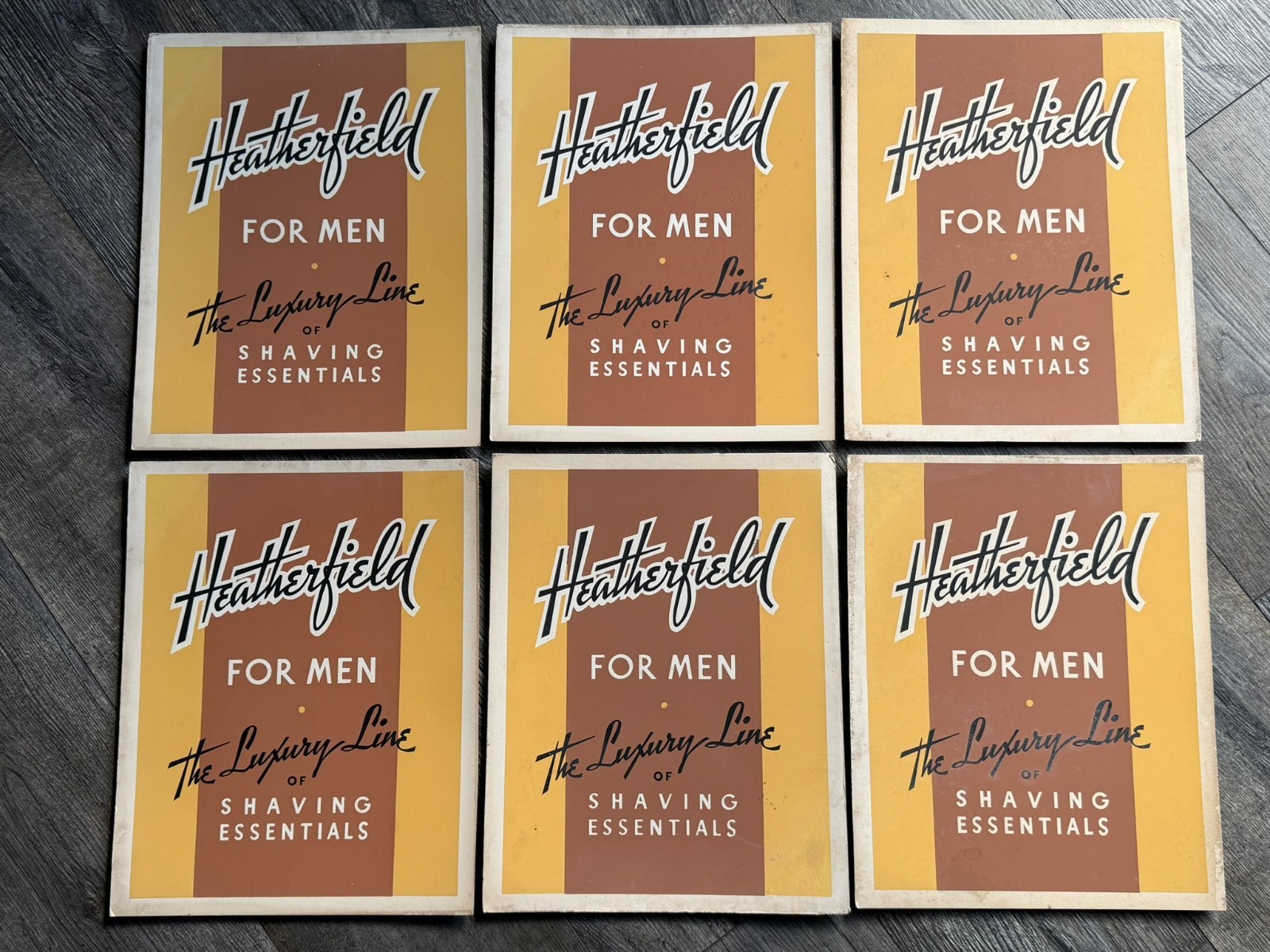 Salon Barber Decor Poster Sign x6 Vintage Advertising Store Heatherfield Shaving