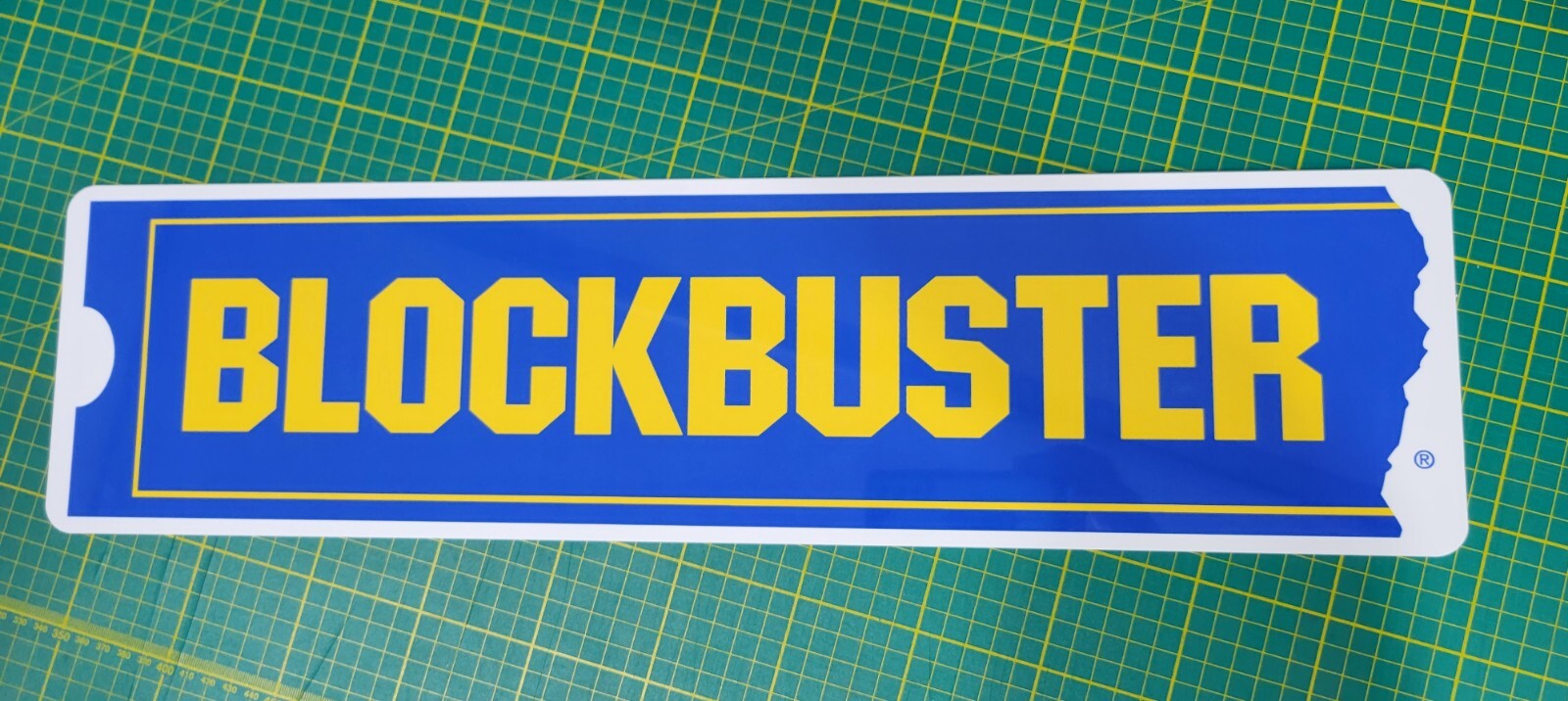 BLOCKBUSTER Aluminum Display Sign Memorabilia 6″ x 23″ (free shipping)