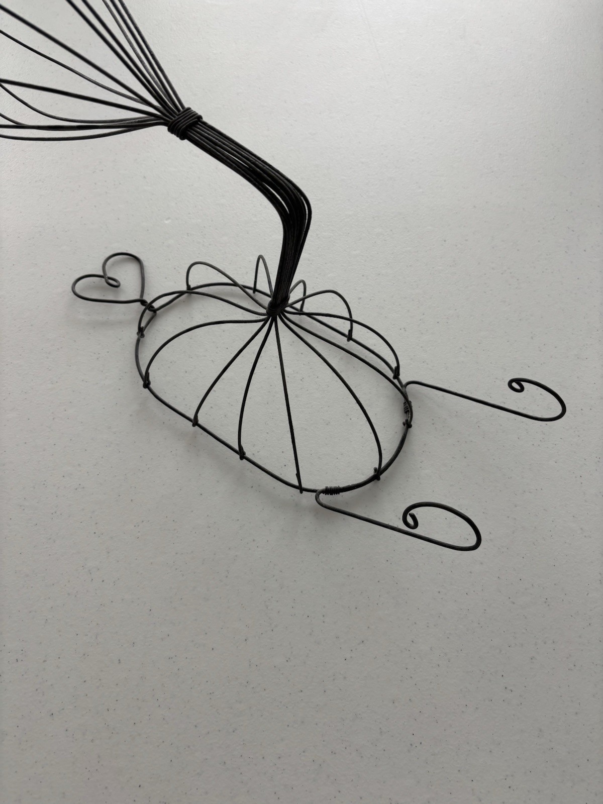 Vintage Antique Wire Hat Wig Stand Wall Holder rack Store display Original