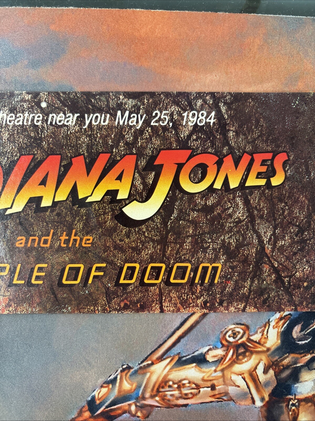 Indiana Jones And The Temple Of Doom Mobile Display 1984 4 1/4×13 7/8