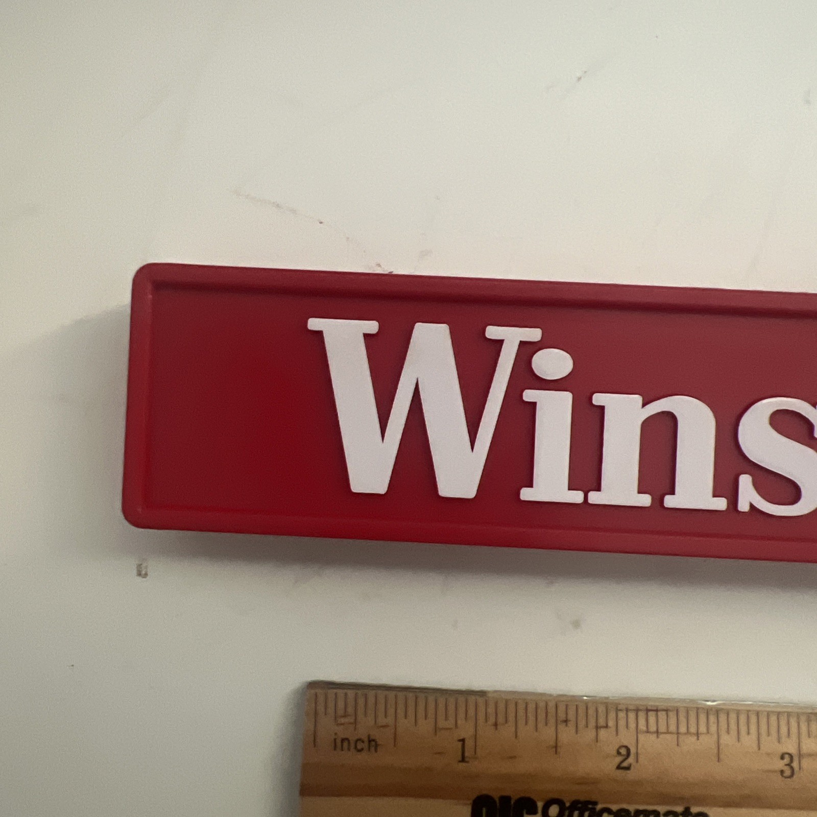 Old Grocery store belt order CheckOut divider cigarette Winston Tobacco Ad 1970s
