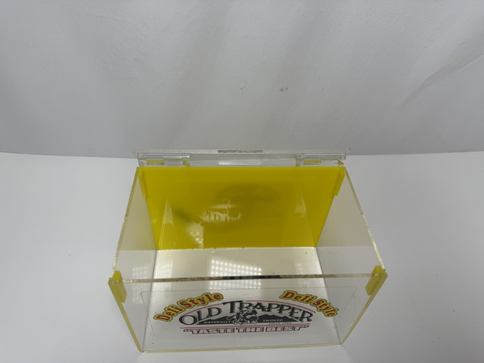 Old Trapper Deli Style Beef Sticks Sales Display Plastic Box Point of Sale