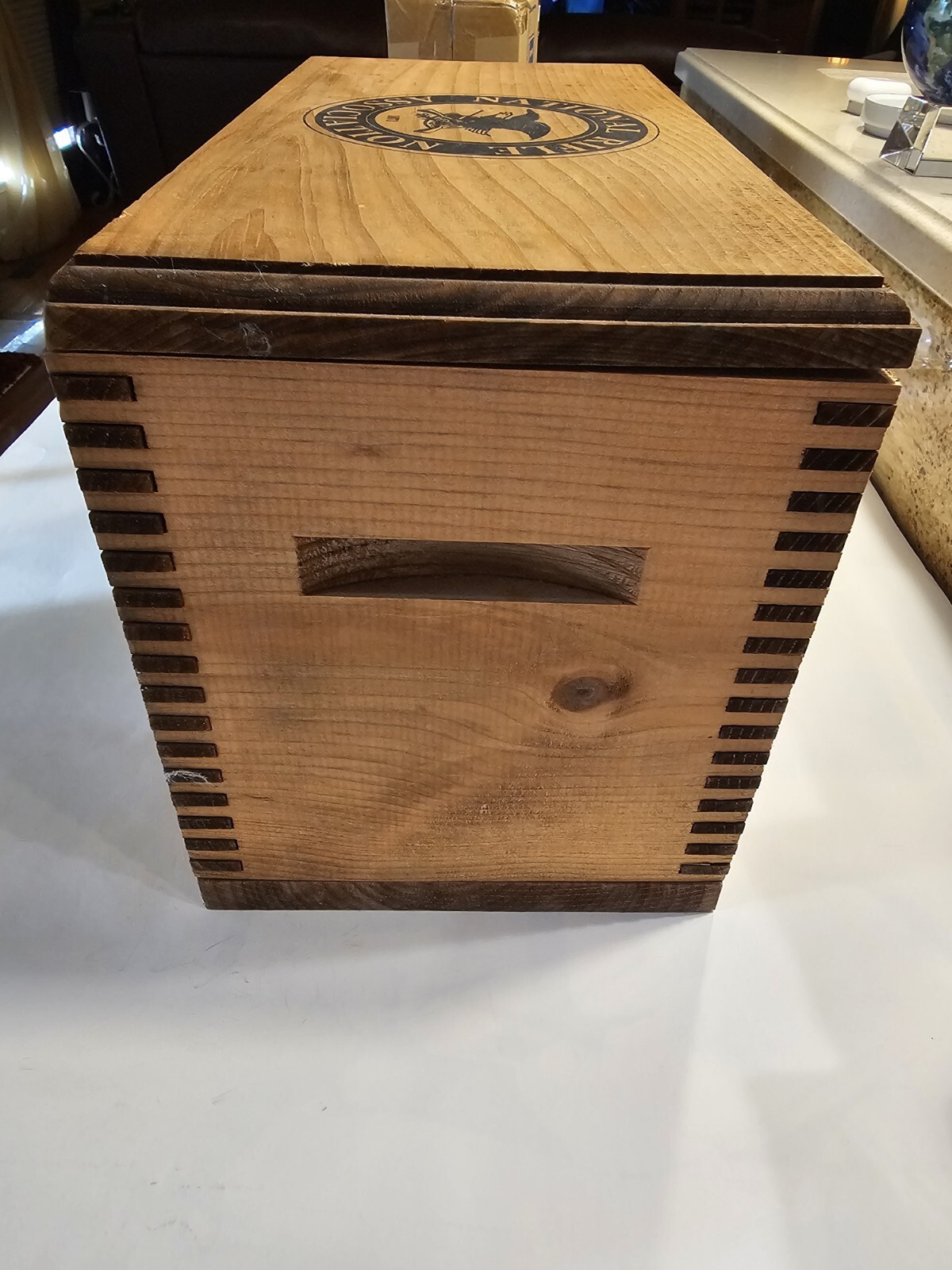 Dovetail Wood NRA Box National Rifle Association Eagle Right to Keep & Bear Arms