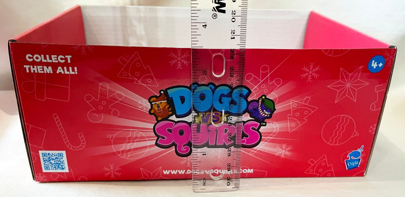 Dogs Vs Squirls Holiday Series 2023 Store Display Box Christmas 8.5×3.5×6″