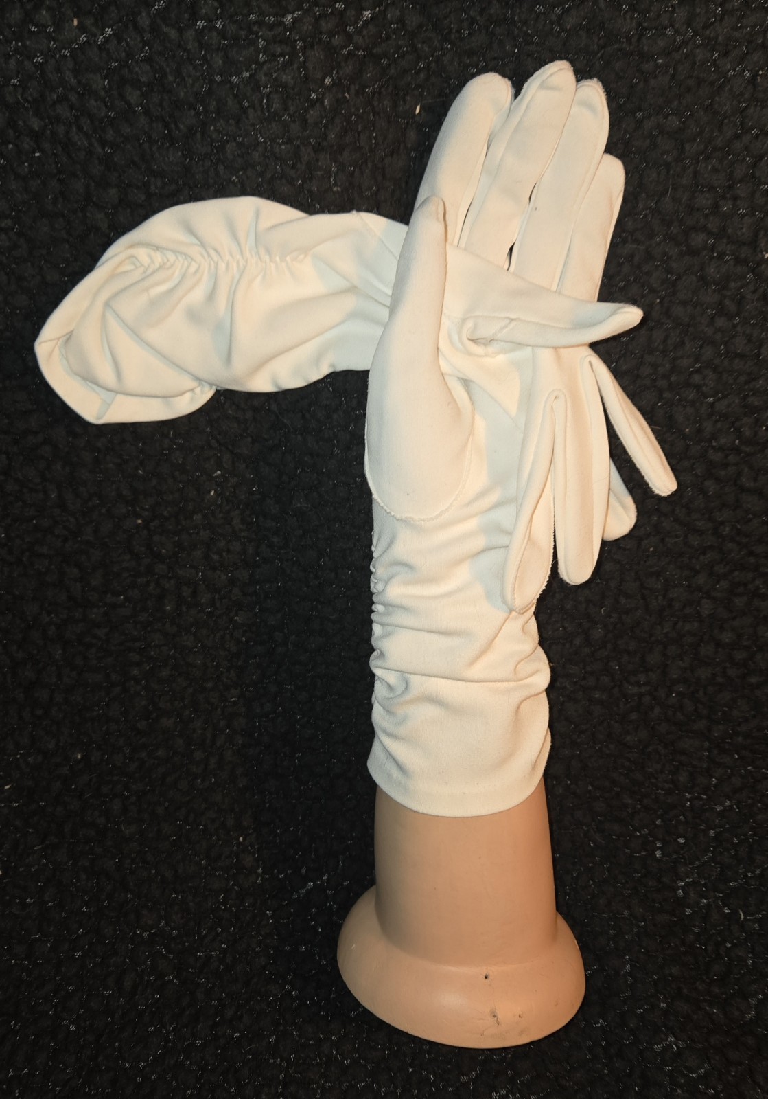 Vintage Department Store Left Hand Plaster Glove Display Hand W/ Painted Nails