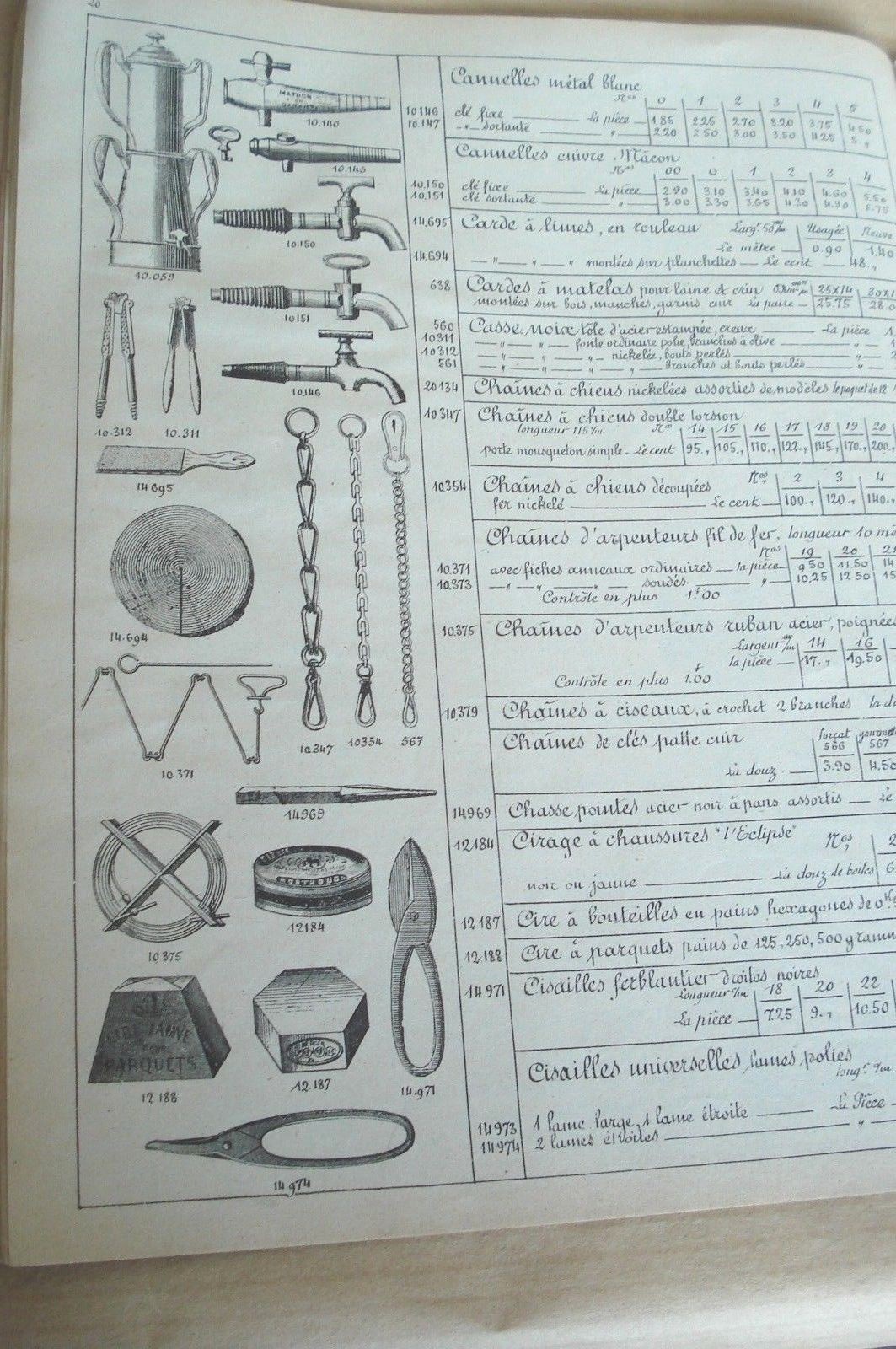 1923 CATALOG CHINCAGLIERIE E.CASSET & FILS PARIS TOOLS WROUGHT IRON TOOLS