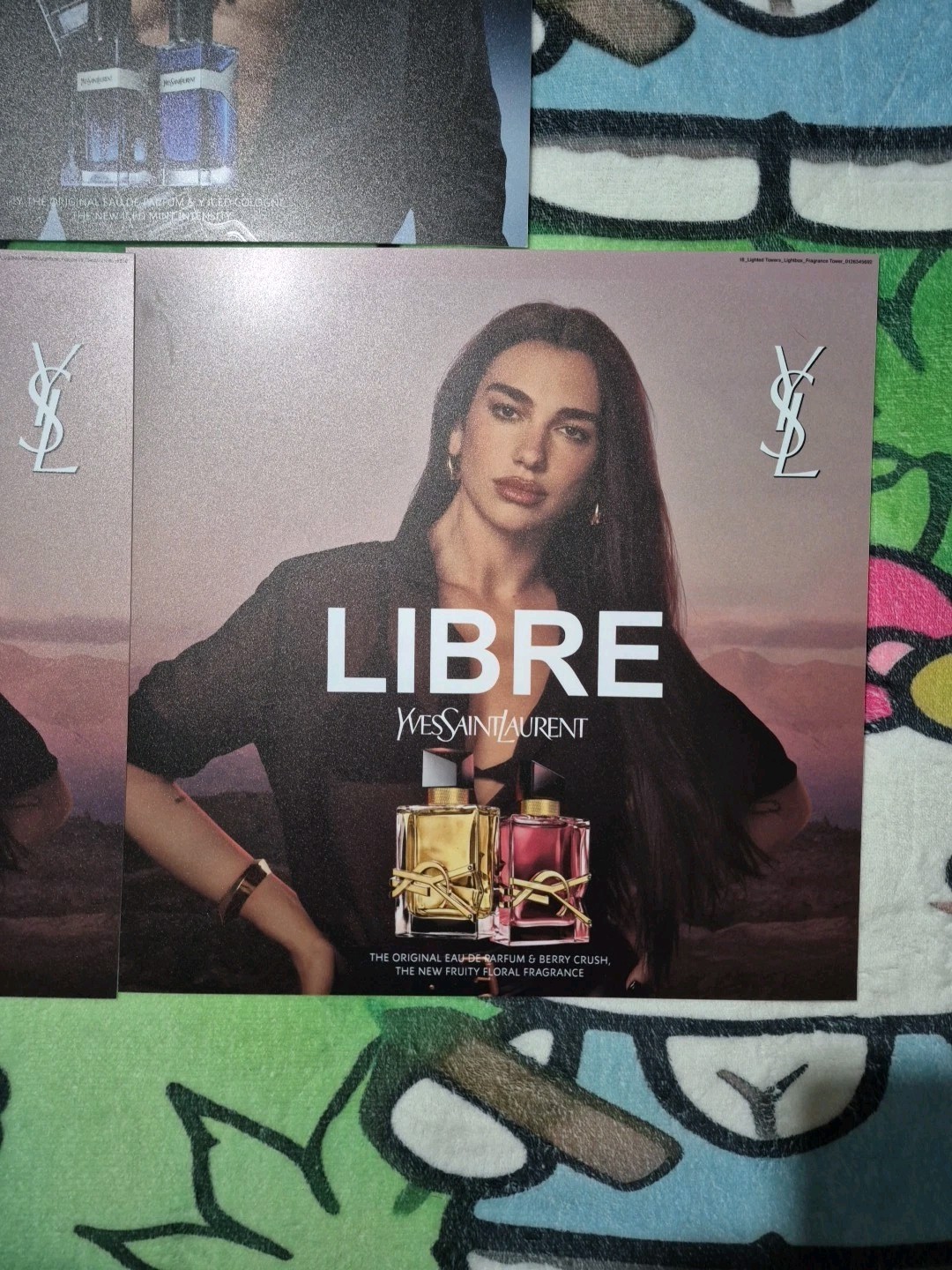 Dua Lipa Lenny kravitz LIBRE Perfume Promo Display Lot YVES SAINT LAURENT YSL