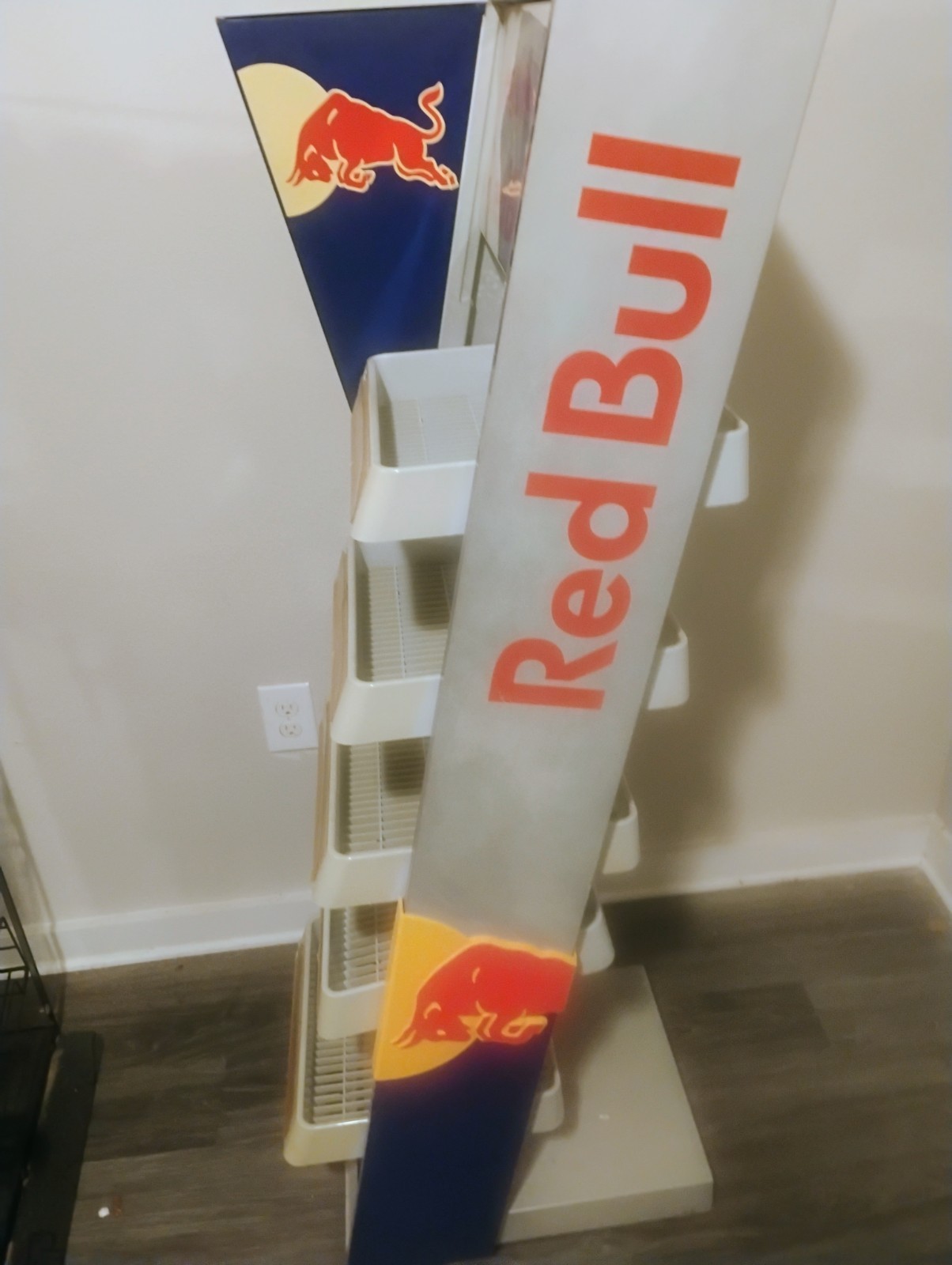 Red Bull Roll Around Rack with 5 shelves
