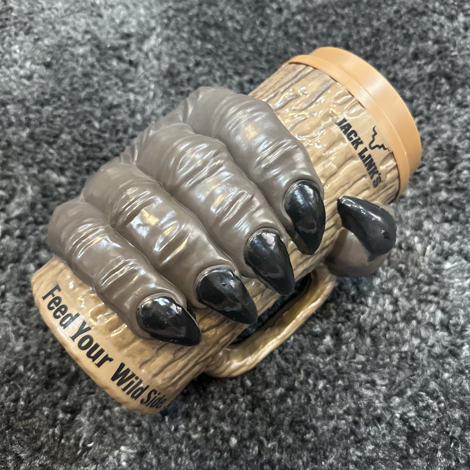 Jack Link’s Jerky SASQUATCH Wild Side Bigfoot Hand Store Display Mug Container