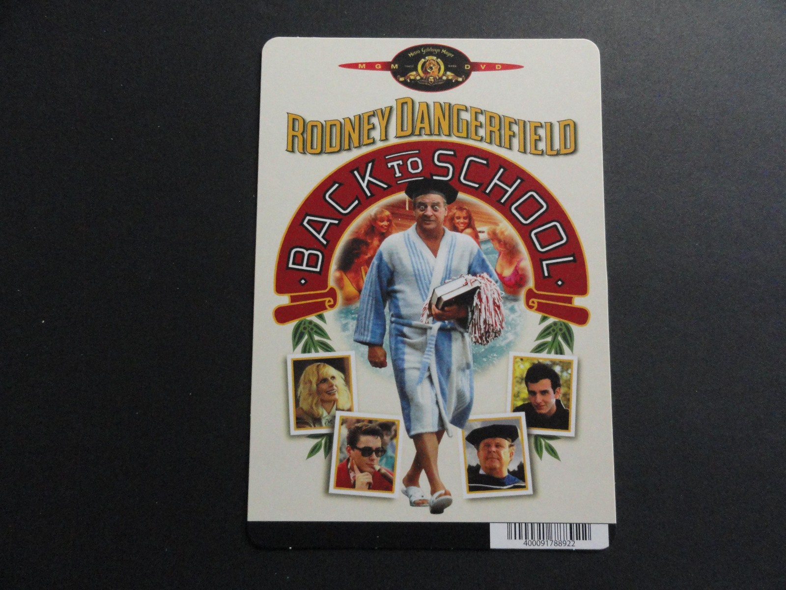 BACK TO SCHOOL (RODNEY DANGERFIELD) BLOCKBUSTER VIDEO STORE BACKER CARD