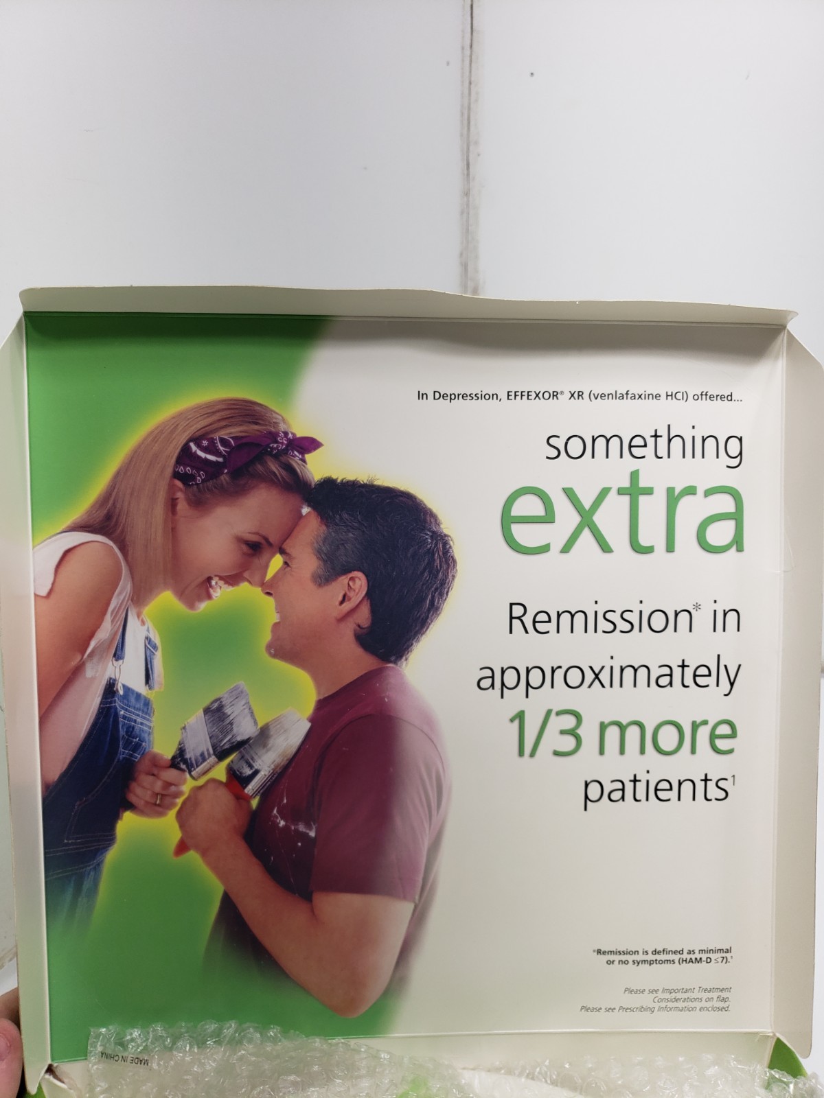 Vintage Effexor XR Promotional Wall Clock Display Pharmaceutical Advertising