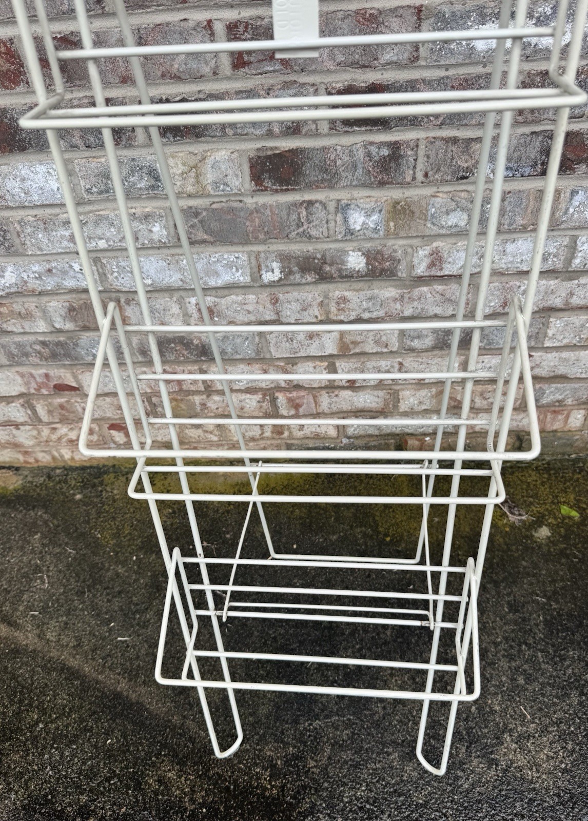 Vintage Tom’s Snacks Display Floor Rack Advertising General Store Wire Shelf