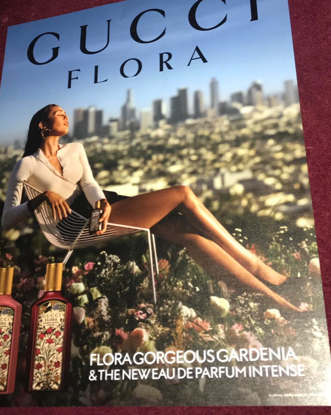 Miley Cyrus Gucci Flora Perfume PROMO DISPLAY POSTER Ulta Beauty RARE HTF