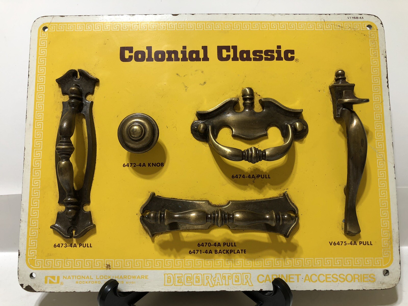 Vintage National Lock & Hardware COLONIAL CLASSIC Store DISPLAY Drawer Pull Knob