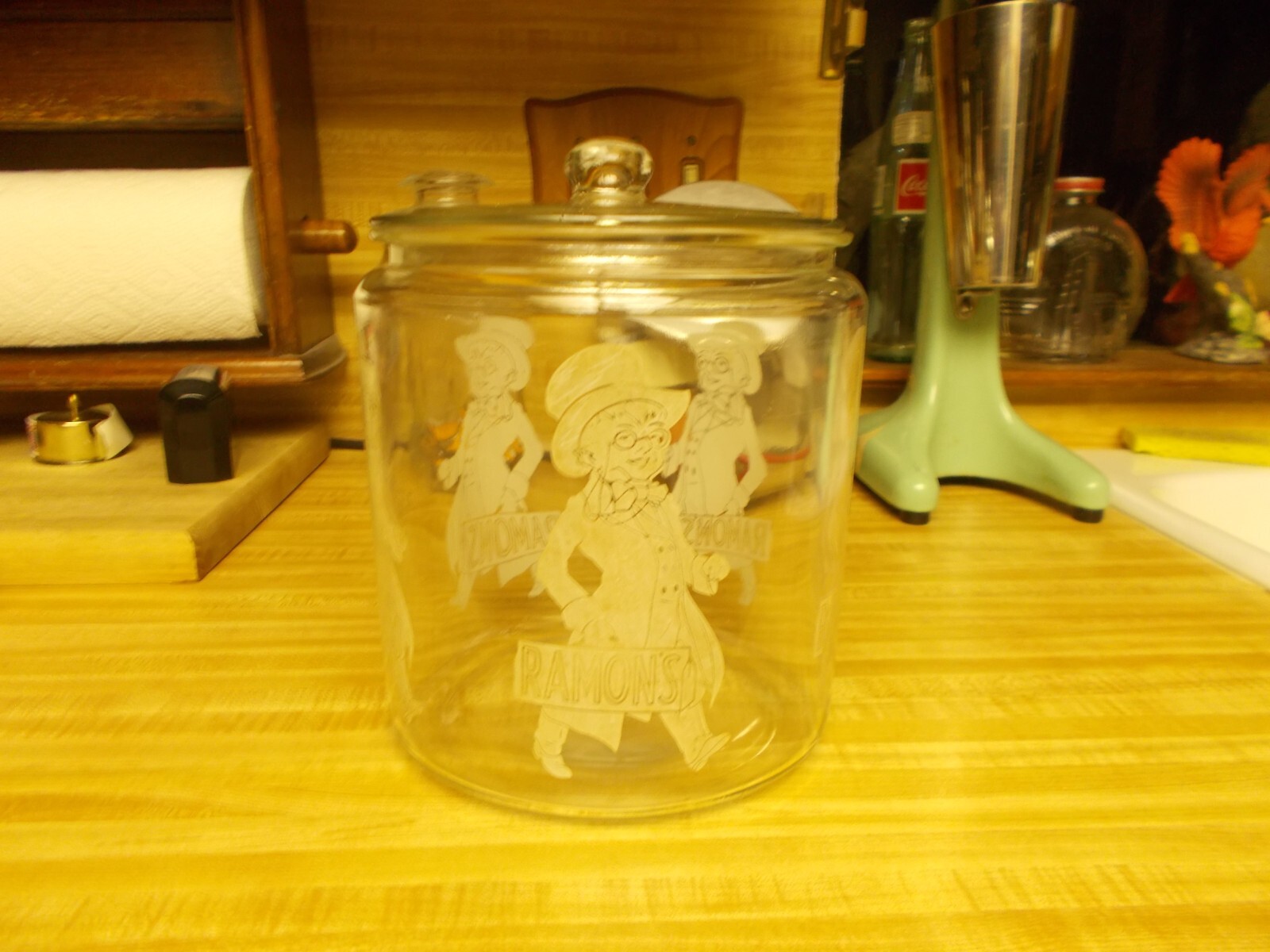 VTG Ramon’s The Little Doctor Laxative Pills Counter Store Display Jar W/Lid