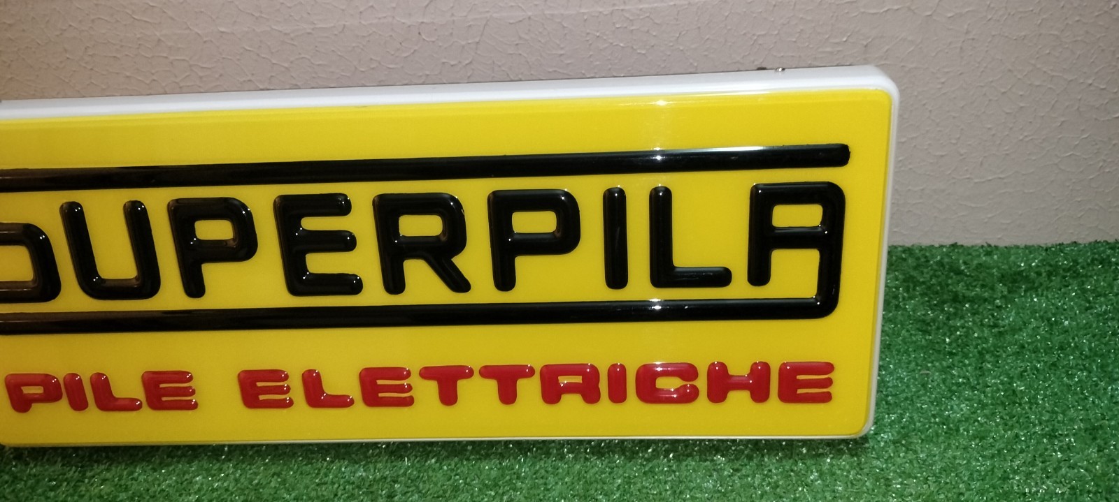 Luminous Sign Table, Vintage, Advertising, Super Battery Electric Batteries