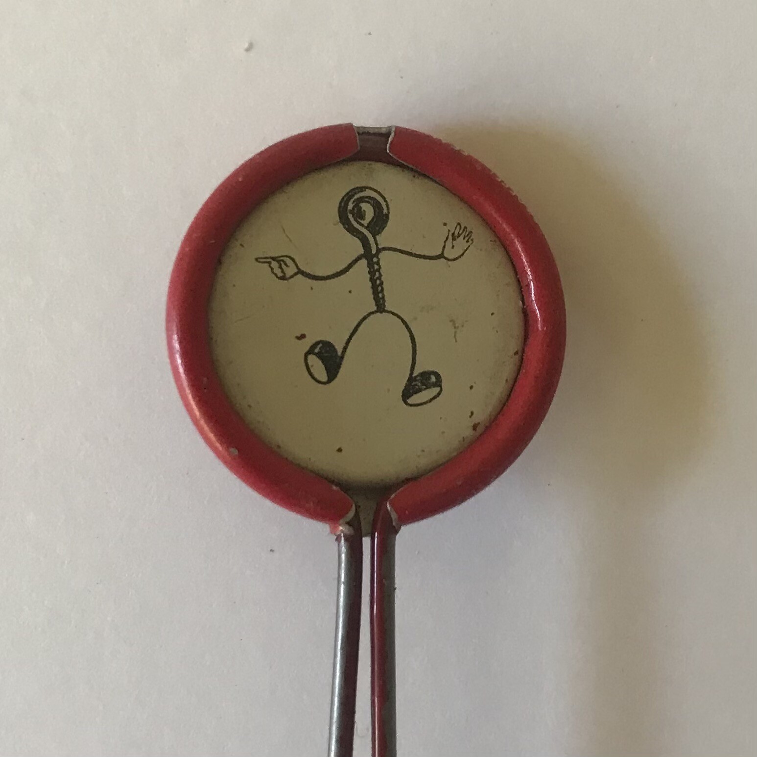 Judd Kadmilite Screw Pin 3 inch Advertising Character Display Metal Red Tool VTG