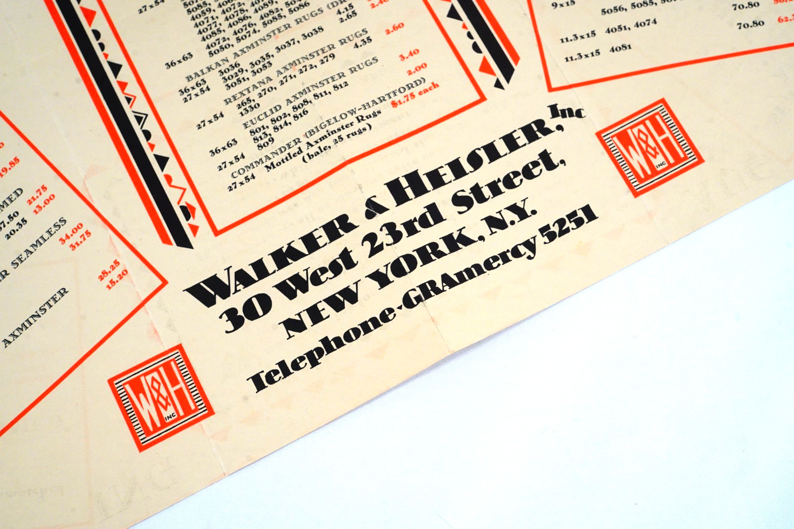 Walker & Heisler Rugs Fine Imported Rugs Poster Advertising NYC 22×16