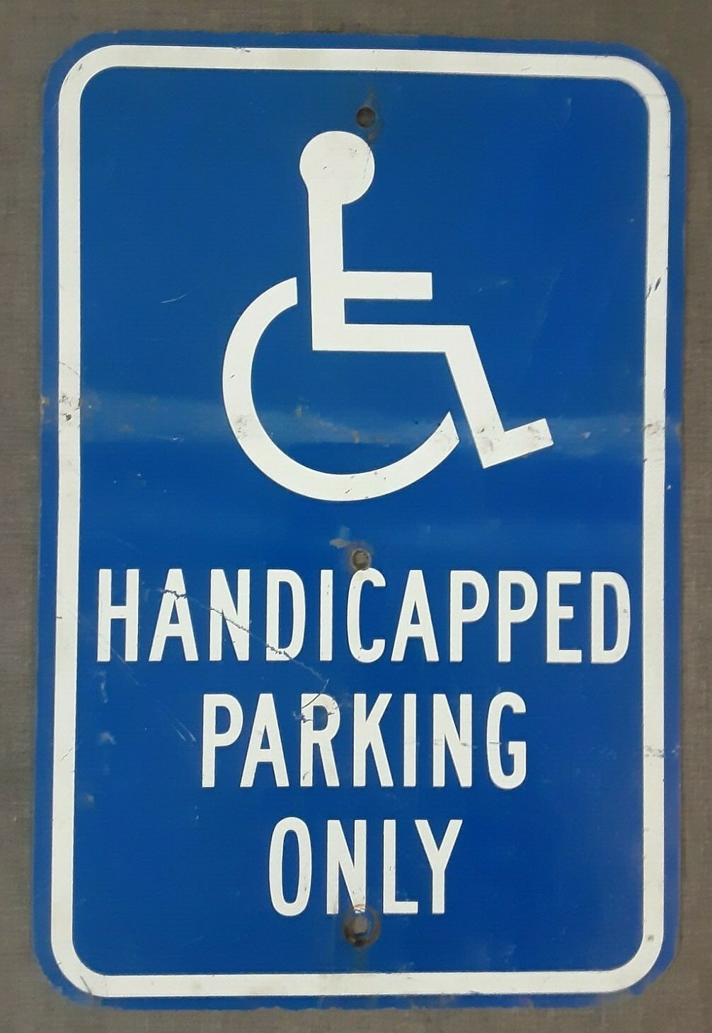 Steel Handicapped Paking Only Sign 18×12