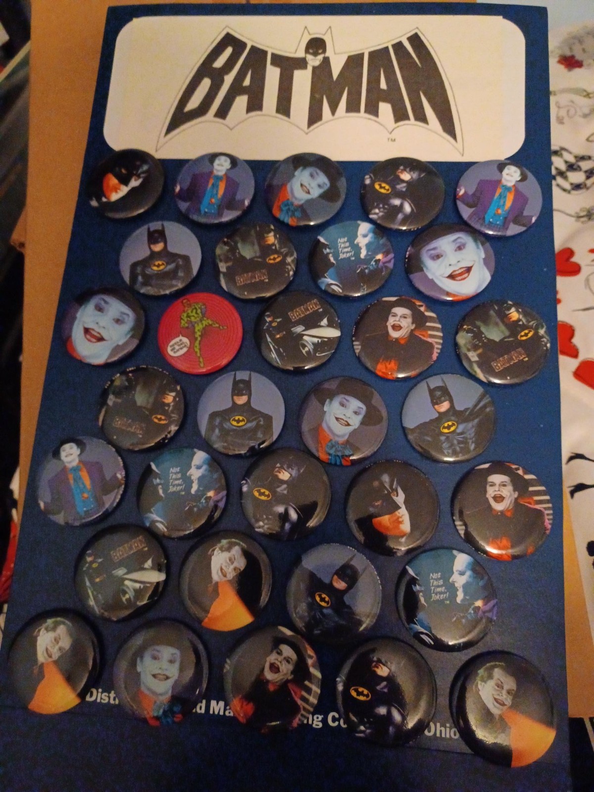 Vintage 1989 Batman Complete 38 Button Store Display Brand New! DC Comics Choose