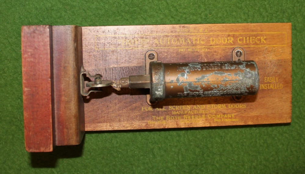 Salesman Sample BOYE Automatic Door Check Boye Needle Co. Collectors MUST L@@K