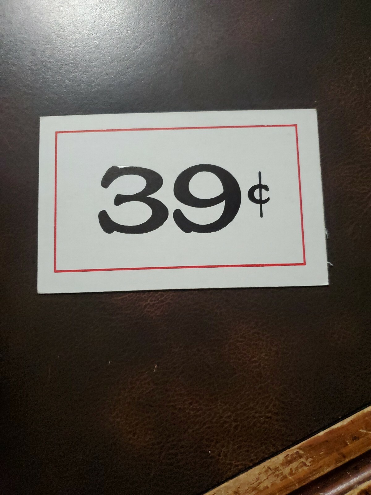Vintage 39c Double Sided 1940s unmarked WOOLWORTH’S Store Sign 3.5 x 5.5