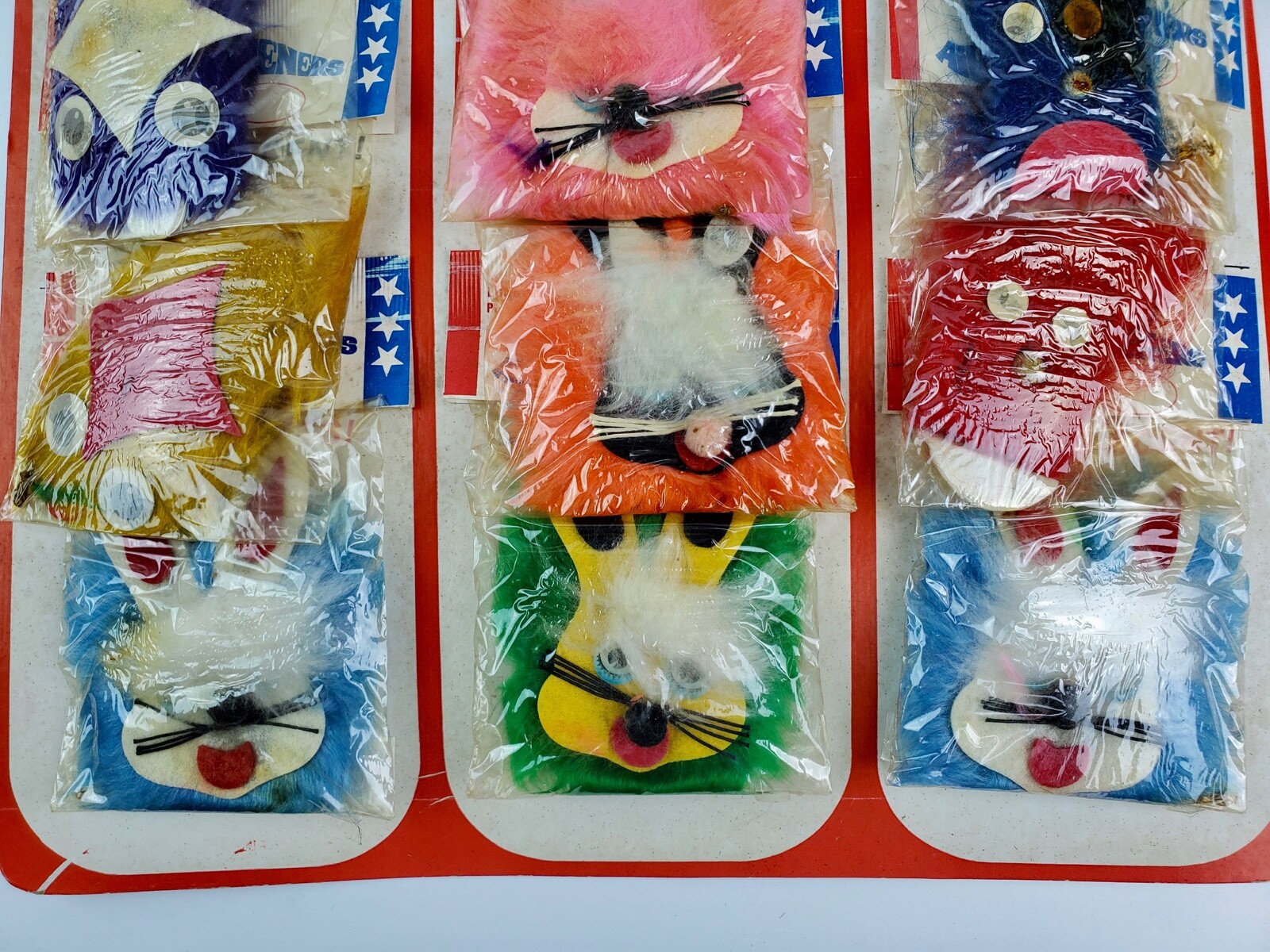 Vtg. NOS Furry Critters Air Freshener Full Store Display funny eyes creatures
