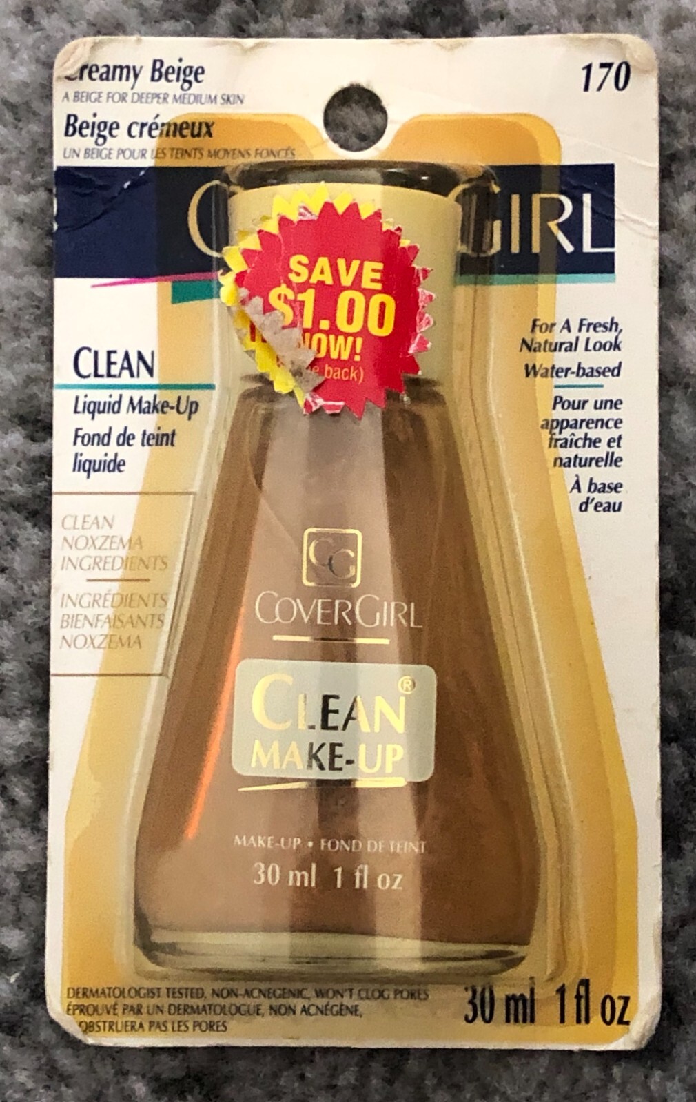 Vintage 1980s Makeup Advertising – Covergirl Foundation Display Bottle Beige