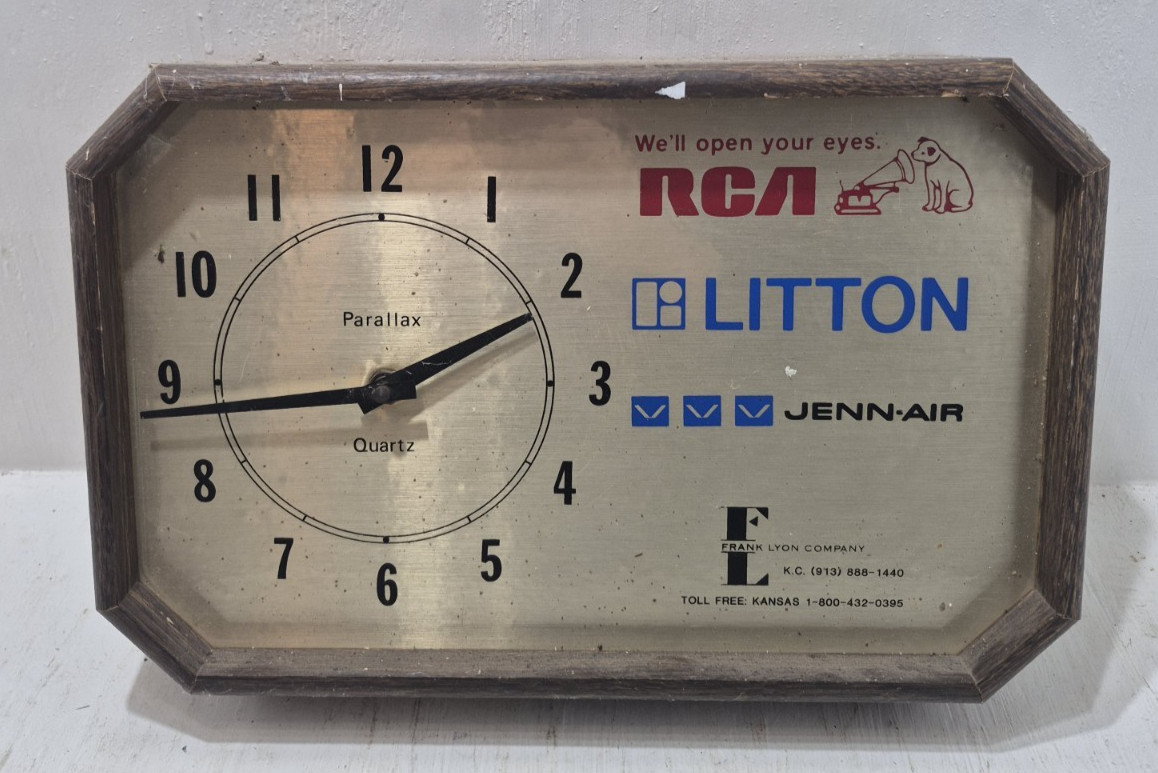 Vintage RCA Litton Jenn-Air Showroom Store Display Advertising Clock DOESNT WORK