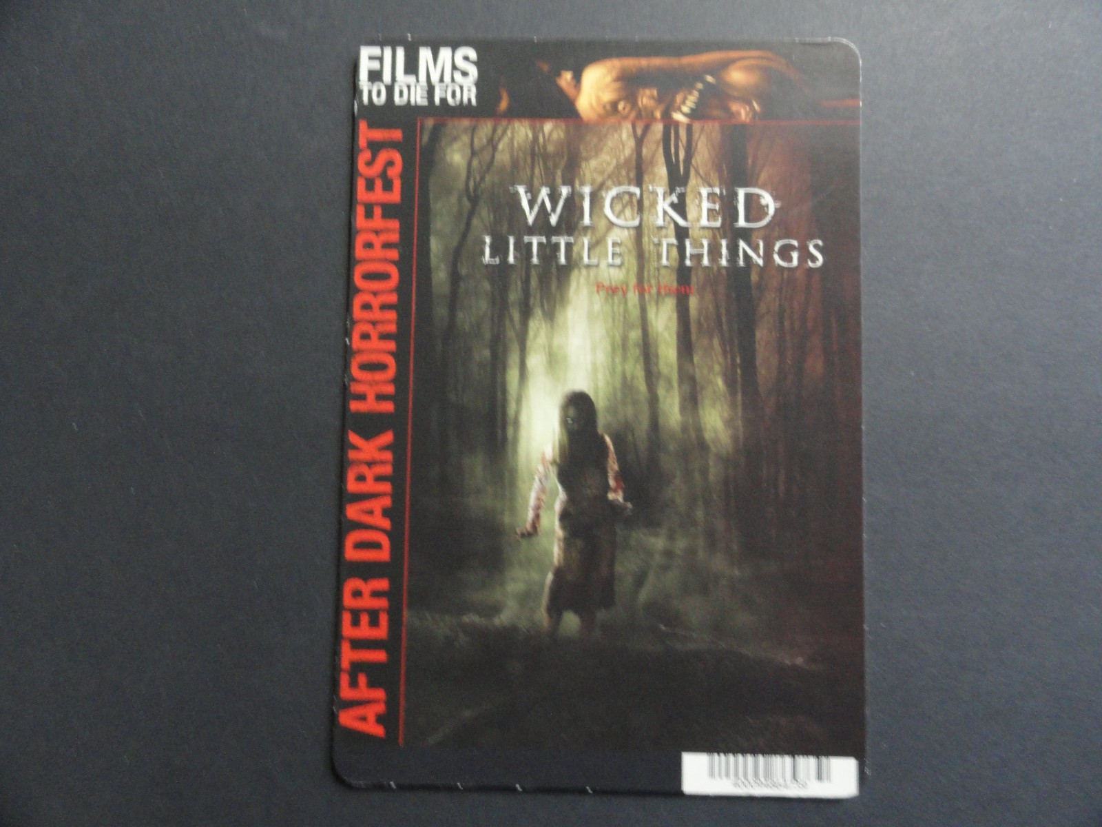 WICKED LITTLE THINGS (AFTER DARK HORRORFEST) BLOCKBUSTER VIDEO STORE BACKER CARD