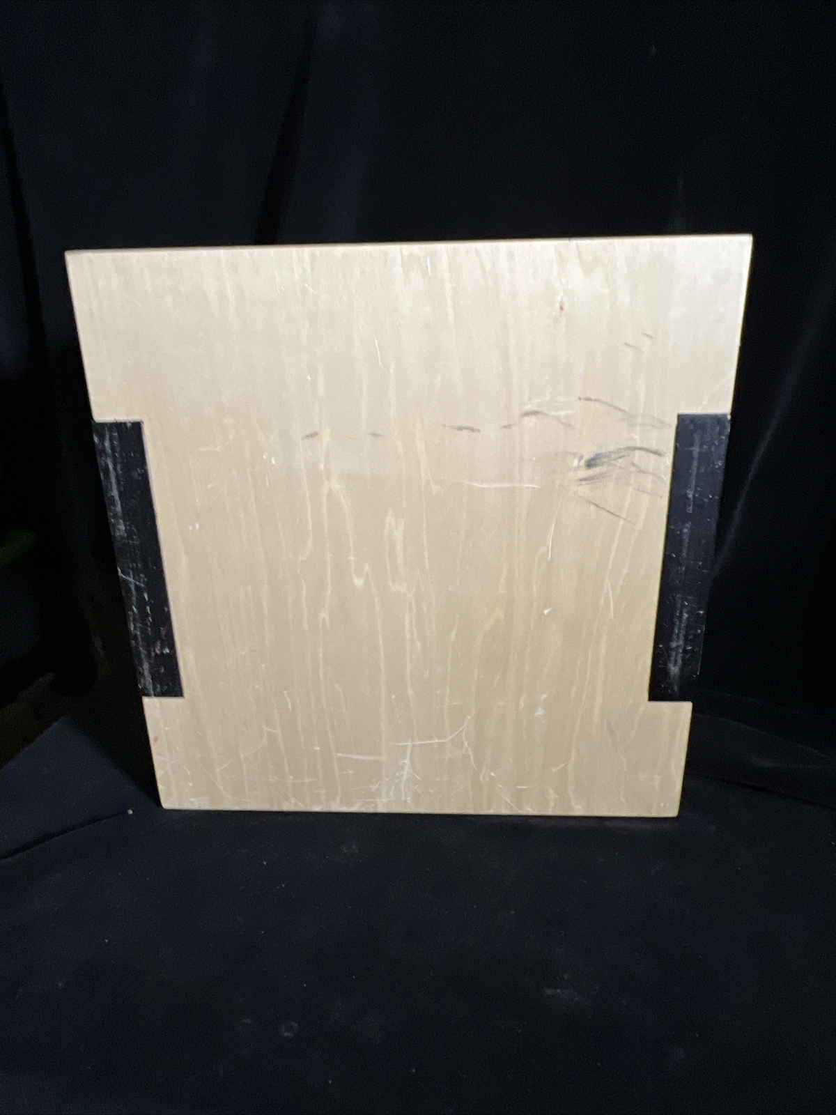 TIVA 1984 – Original Wood Grain Formica Cube Ad Shoe Store Display 12″x12″x5.75″