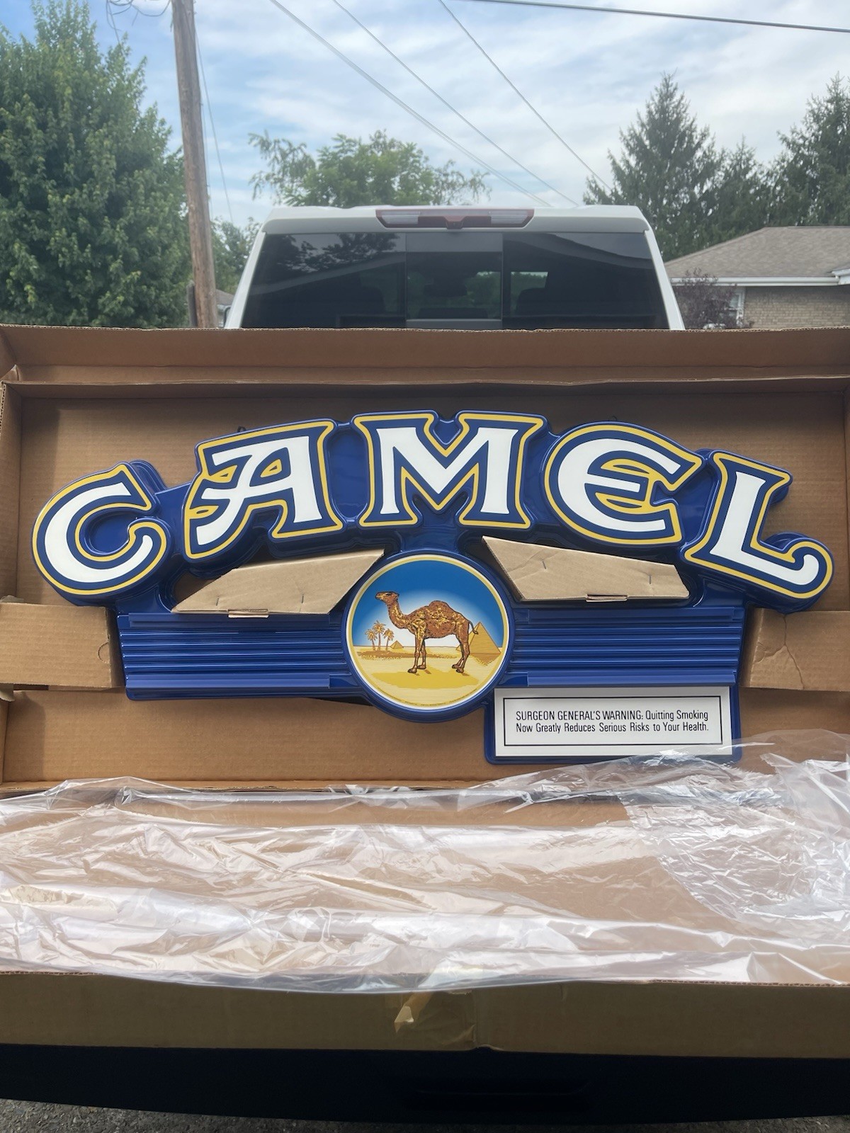 Vintage Camel Advertising 1999 NOS NC Tobacco 42”x18”x2” Garage Man Cave