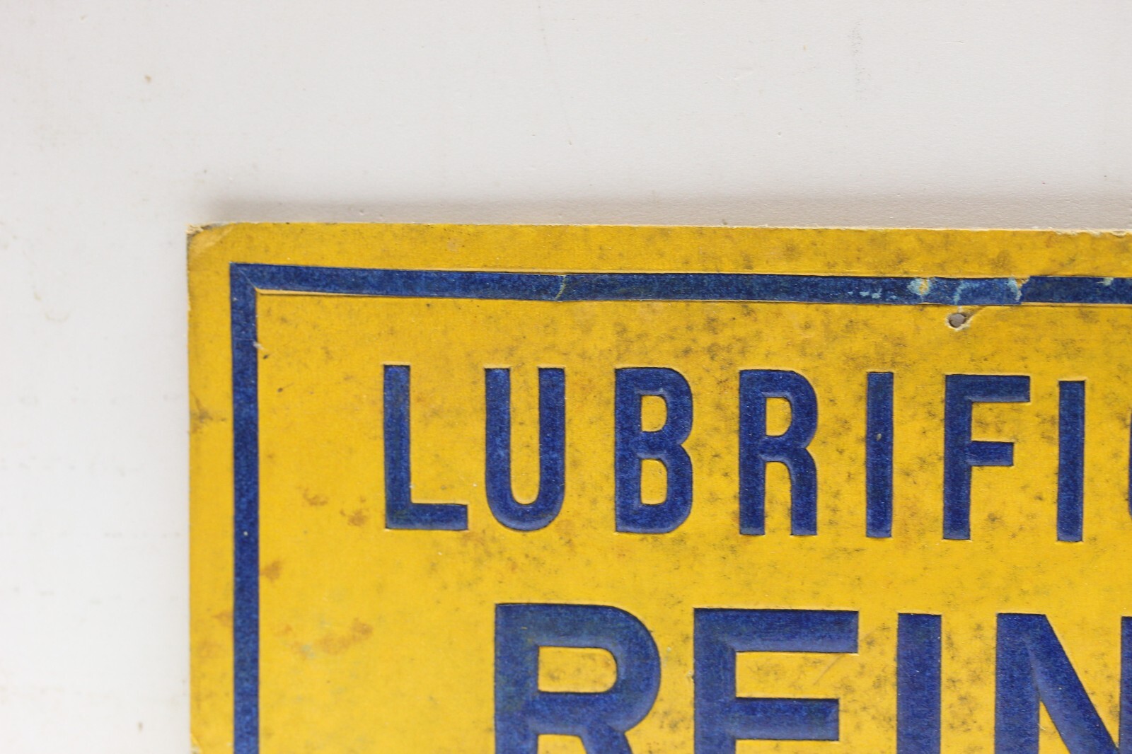 advertising table lubrication sign reinach oil car motorcycle era spare parts