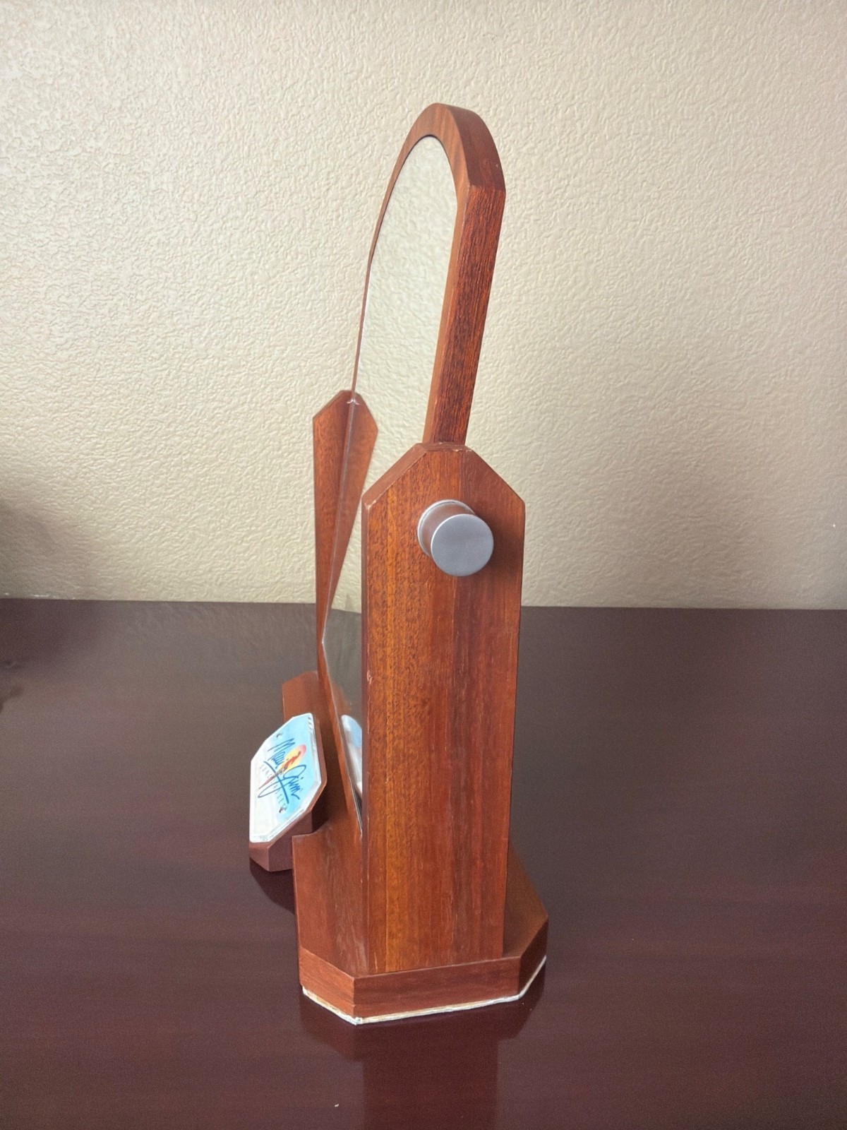 Maui Jim Sunglasses Dealer Display Wood Vanity Countertop Tilt Mirror