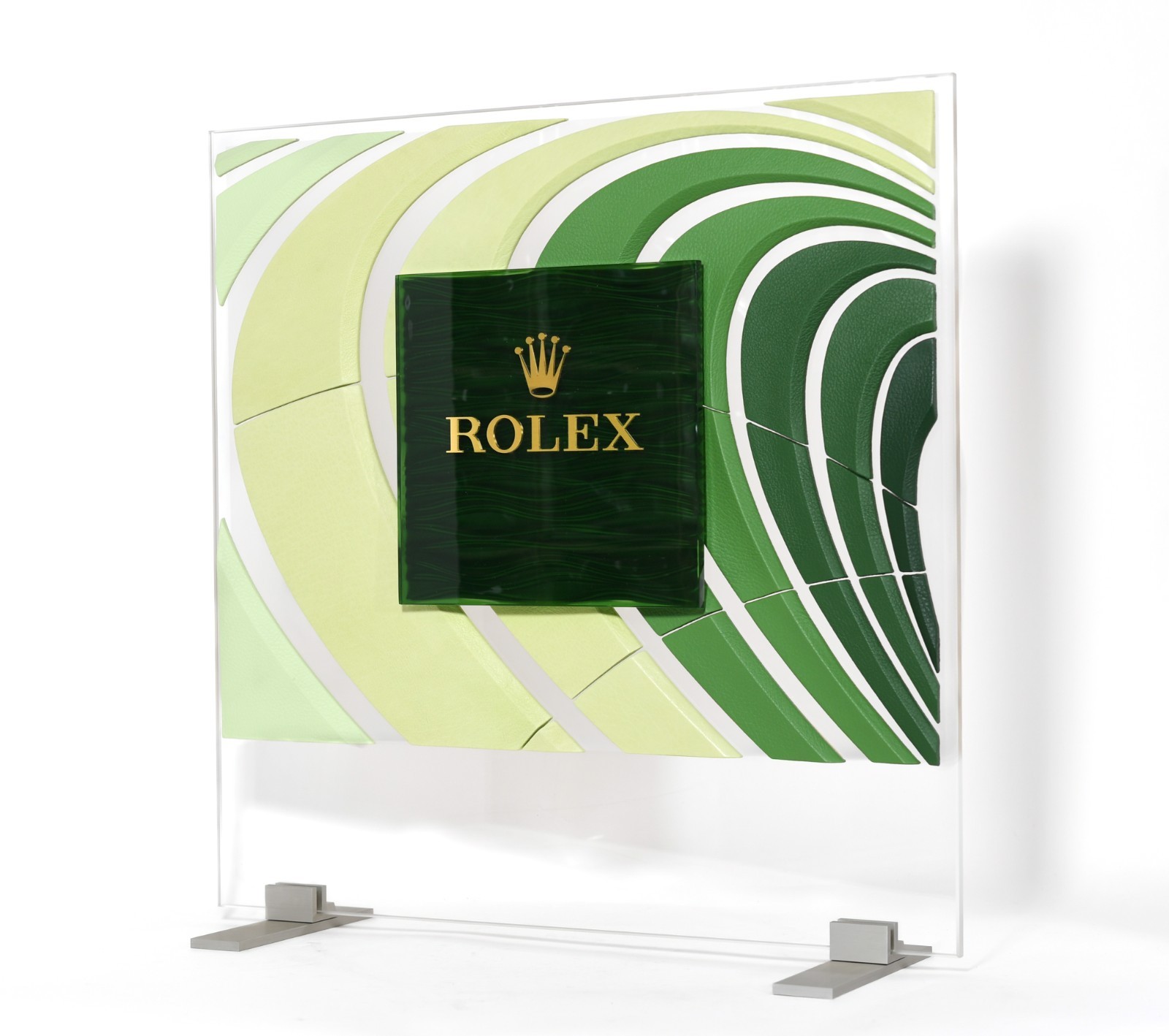 Rolex Green Patterns Store Display ~20×20 Inches Very Good 2000’s