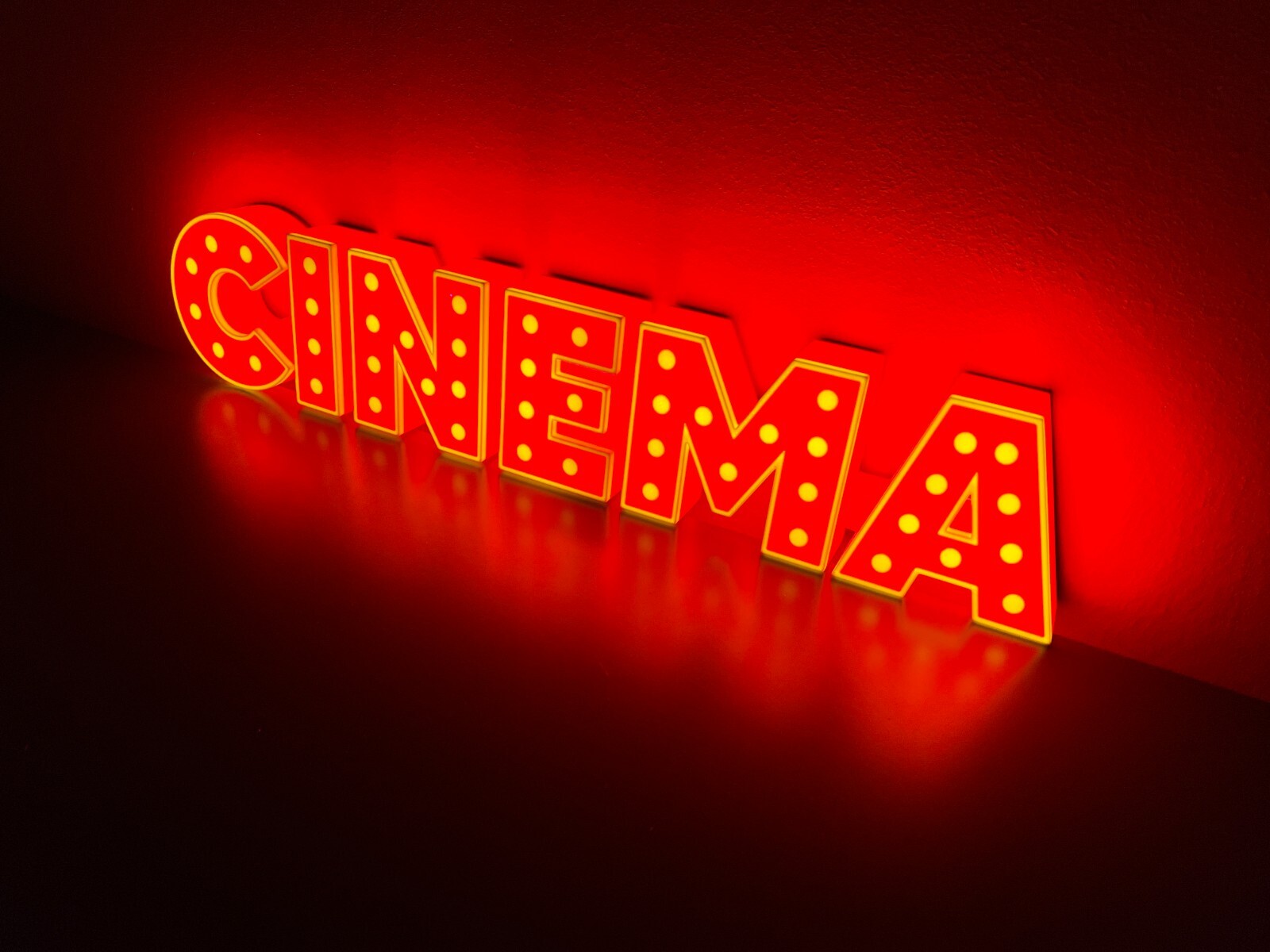 Cinema Sign Sign Sign Plaque Movie Cinema Lighted Sign Vintage Movies Logo