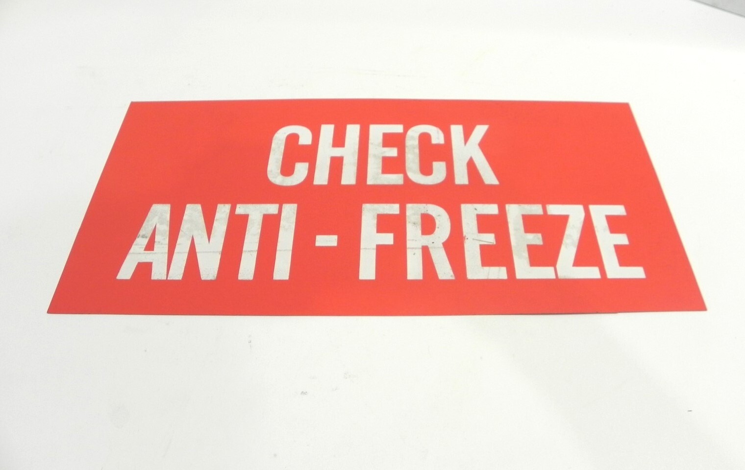 VINTAGE SHOP DISPLAY SIGN “CHECK ANTI-FREEZE” “ARE YOUR TIRES SAFE?” PRE-OWNED
