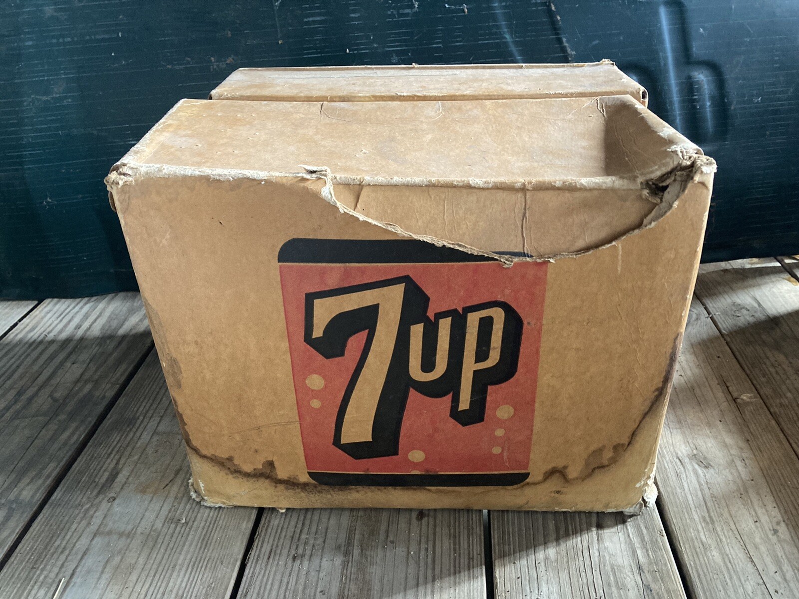 7 up Cardboard Box Original Vintage Antique