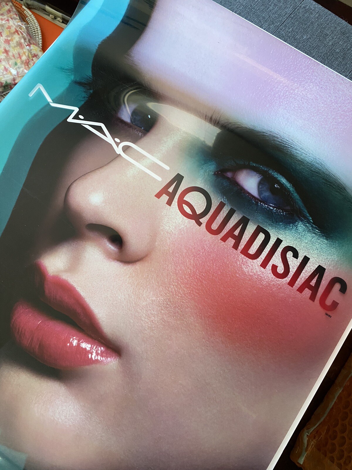 2003 ORIGINAL Light Box Store Display Poster Vintage MAC Cosmetics – AQUADISIAC