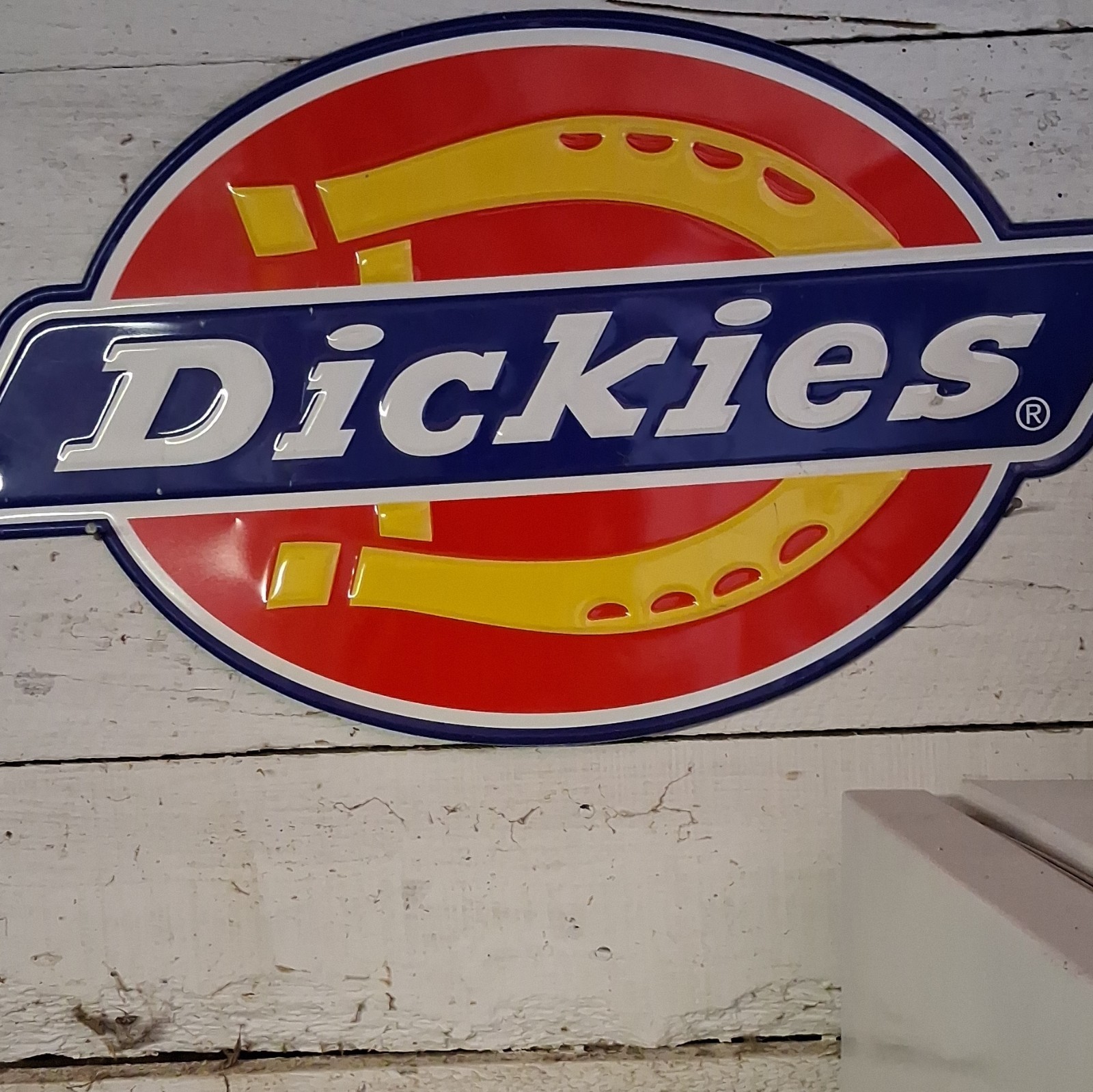 Vintage Metal Dickies Work Clothes Sign