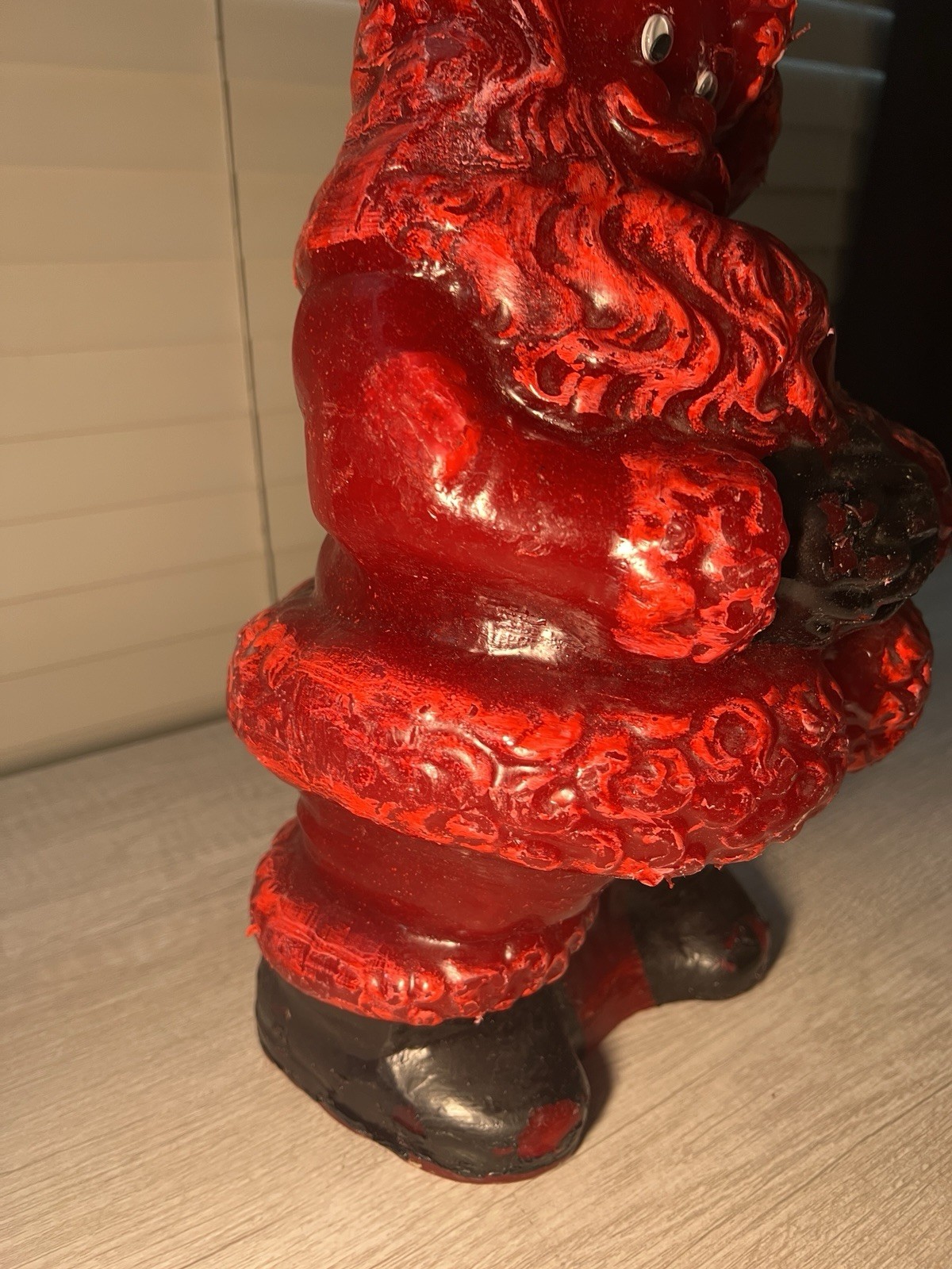Rare MCM Tavern Candle Solid Wax SANTA Store Display 24” Vintage Christmas Grail